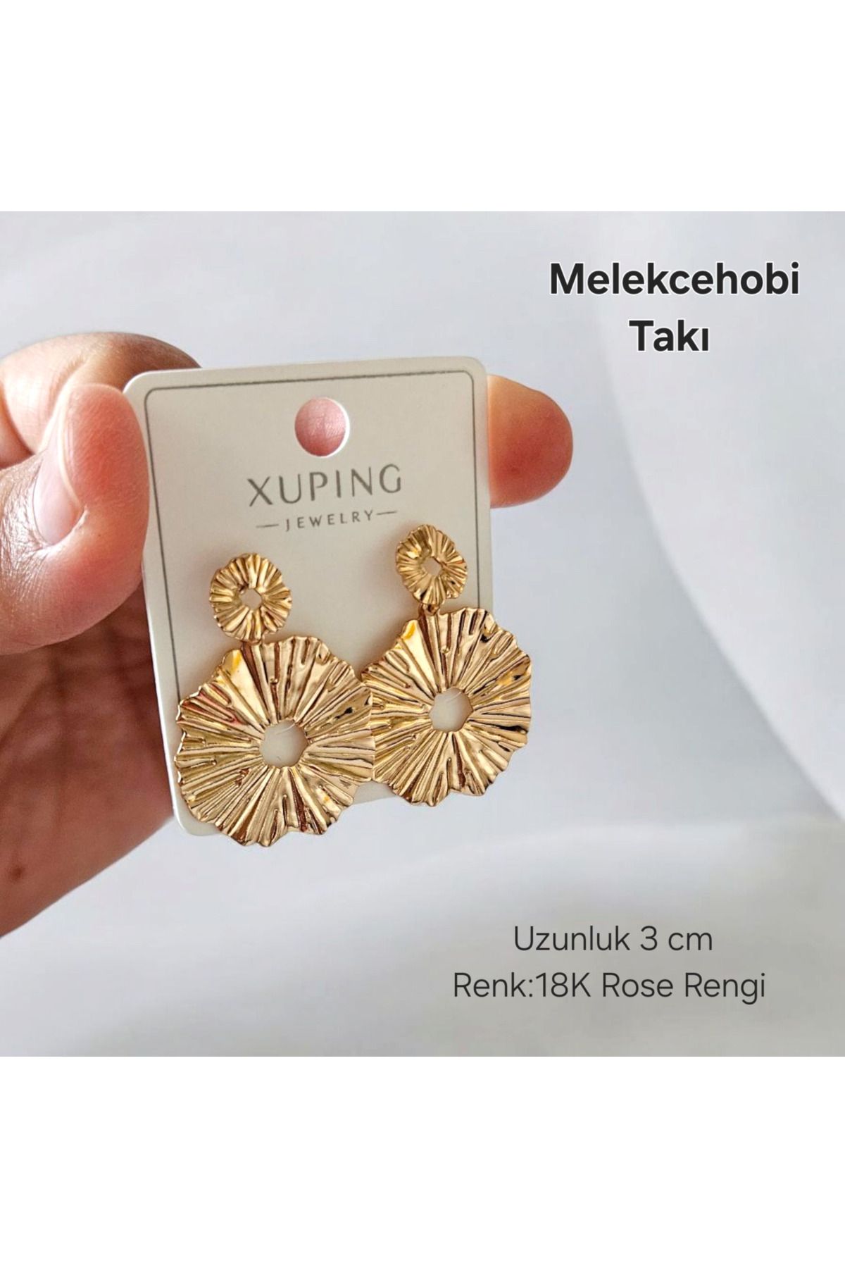 XUPING JEWELRY Melekcehobi Takı Xuping Marka Rose Metal Küpe