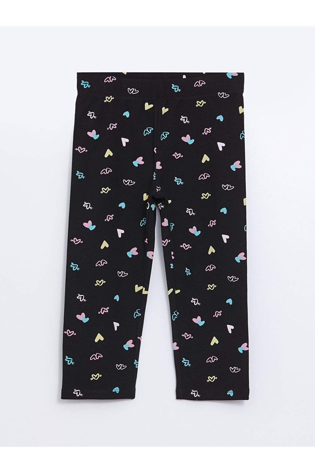 LC Waikiki-Girl's Printed 3/4 Length Leggings with Elastic Waist 1