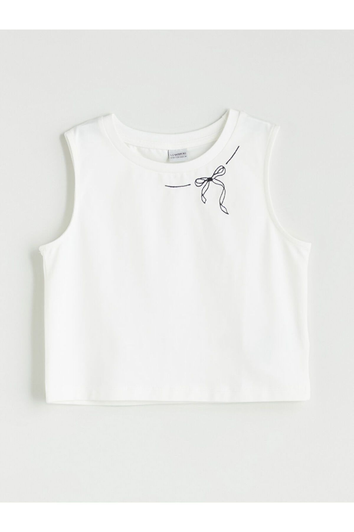 LC Waikiki-Sparkling Selections from Shining Store |   Ecru Bow Detailed Girl's Undershirt 1
