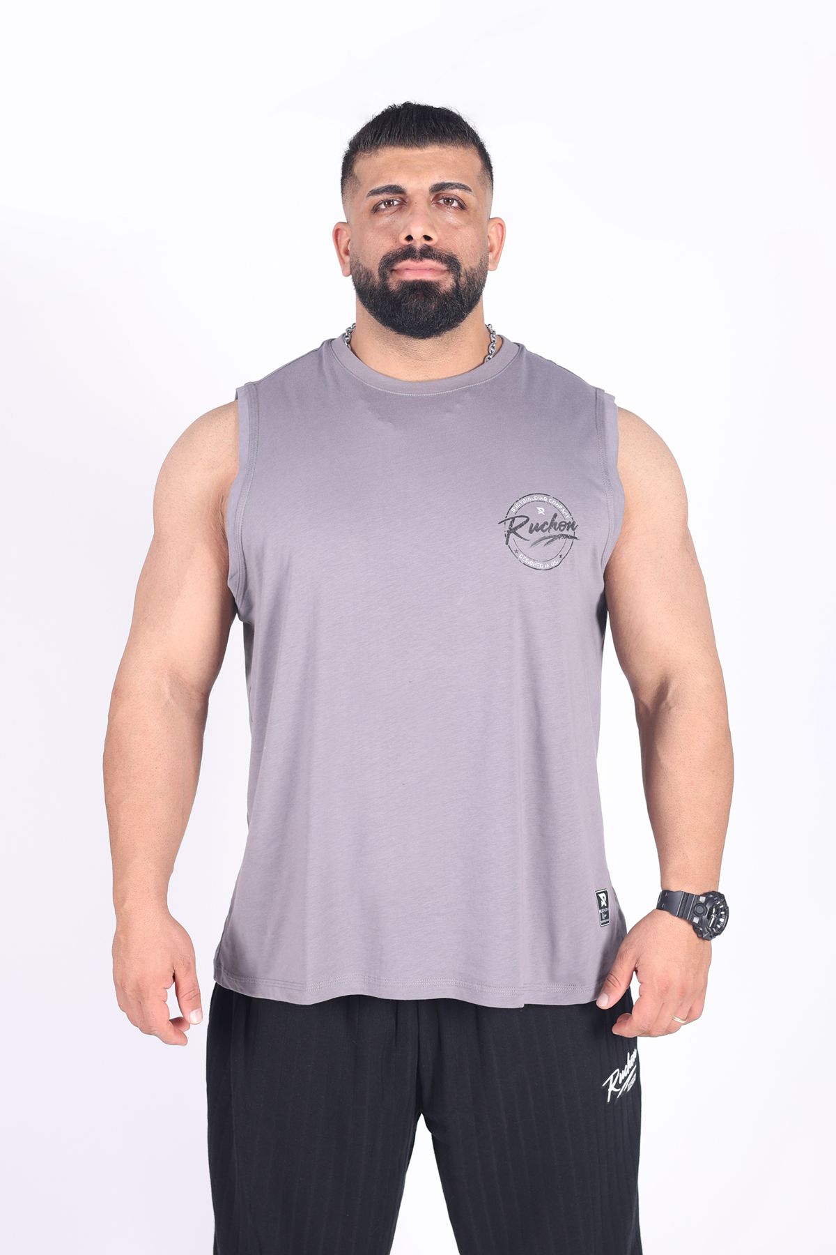 RUCHON NUTRITION Wide Kalıp Athlete Gym Apparel Erkek Fitness Atlet Spor Giyim Antrenman Stili