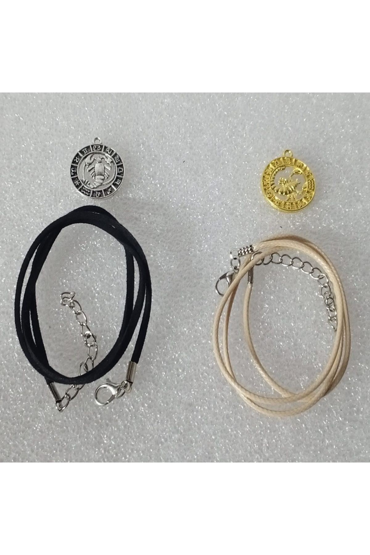 orco (1 GOLD COLOUR + 1 SILVER COLOUR ) 2 ADET BURÇ KOLYE AKREP BURCU