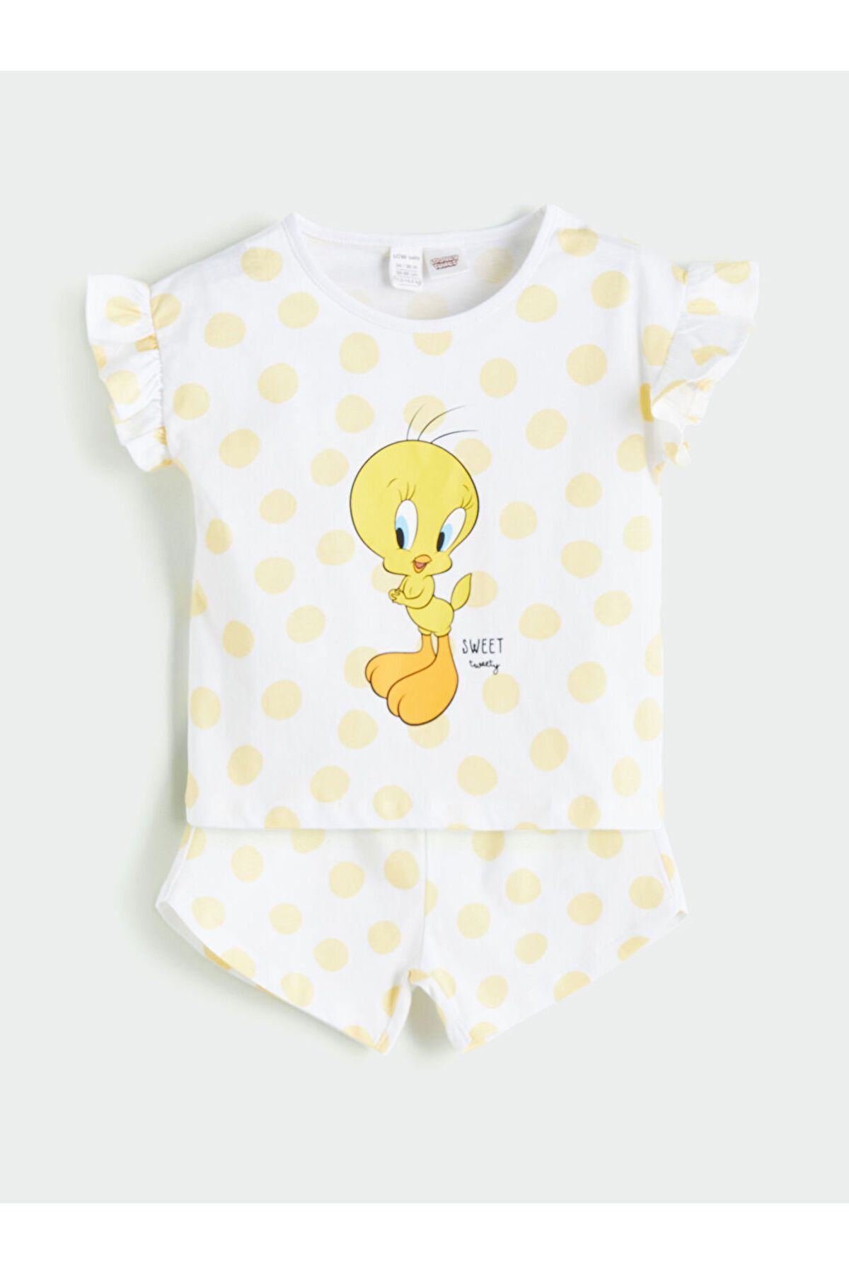 LC Waikiki Tweety Baskılı Kız Çocuk Bluz ve Şort 2'li