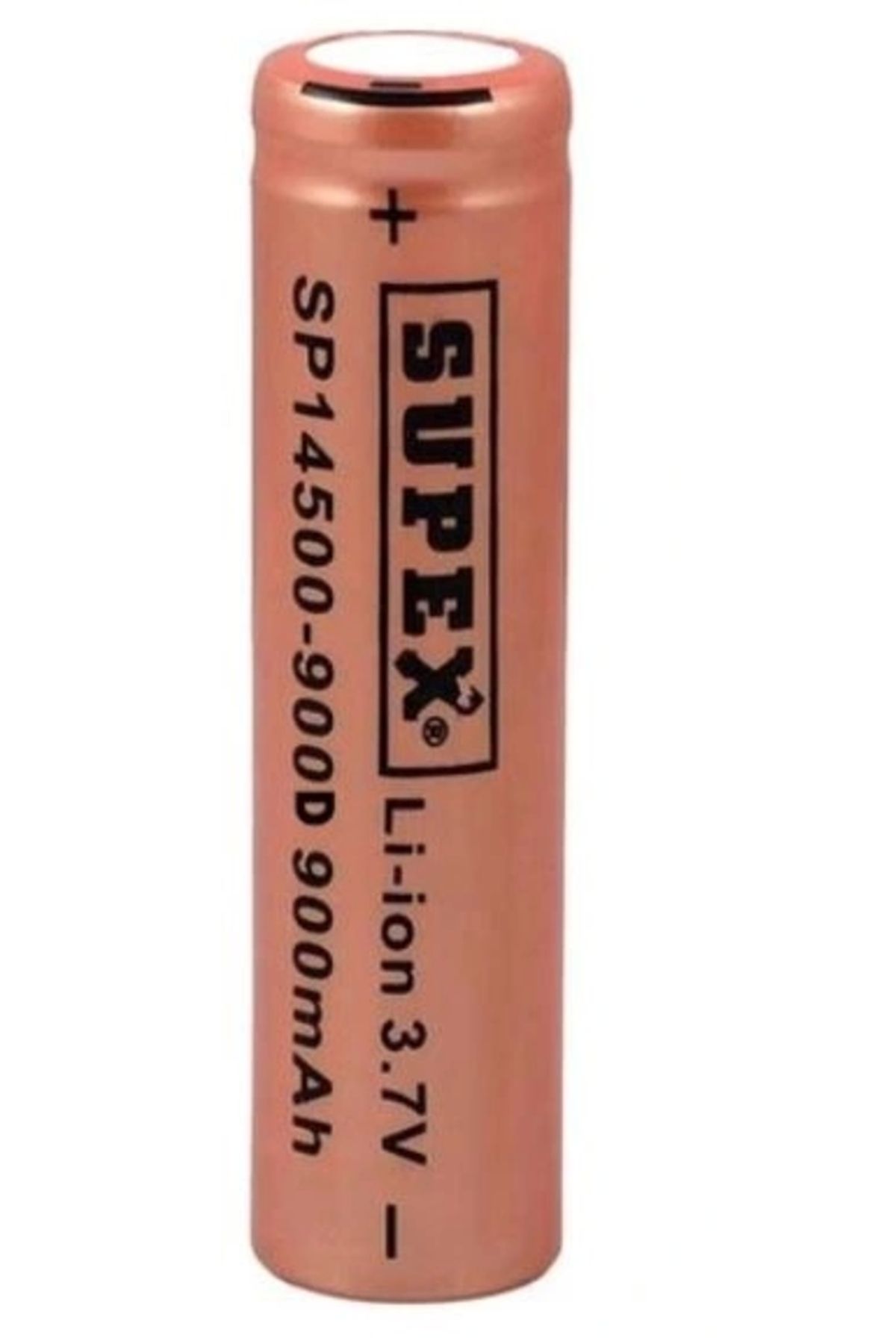 ALFA AKSESUAR 03 Supex 14500-900d Lityum Ion 3.7v 900mah Şarj Edilebilir Düz Kafa Başlıksız Pil