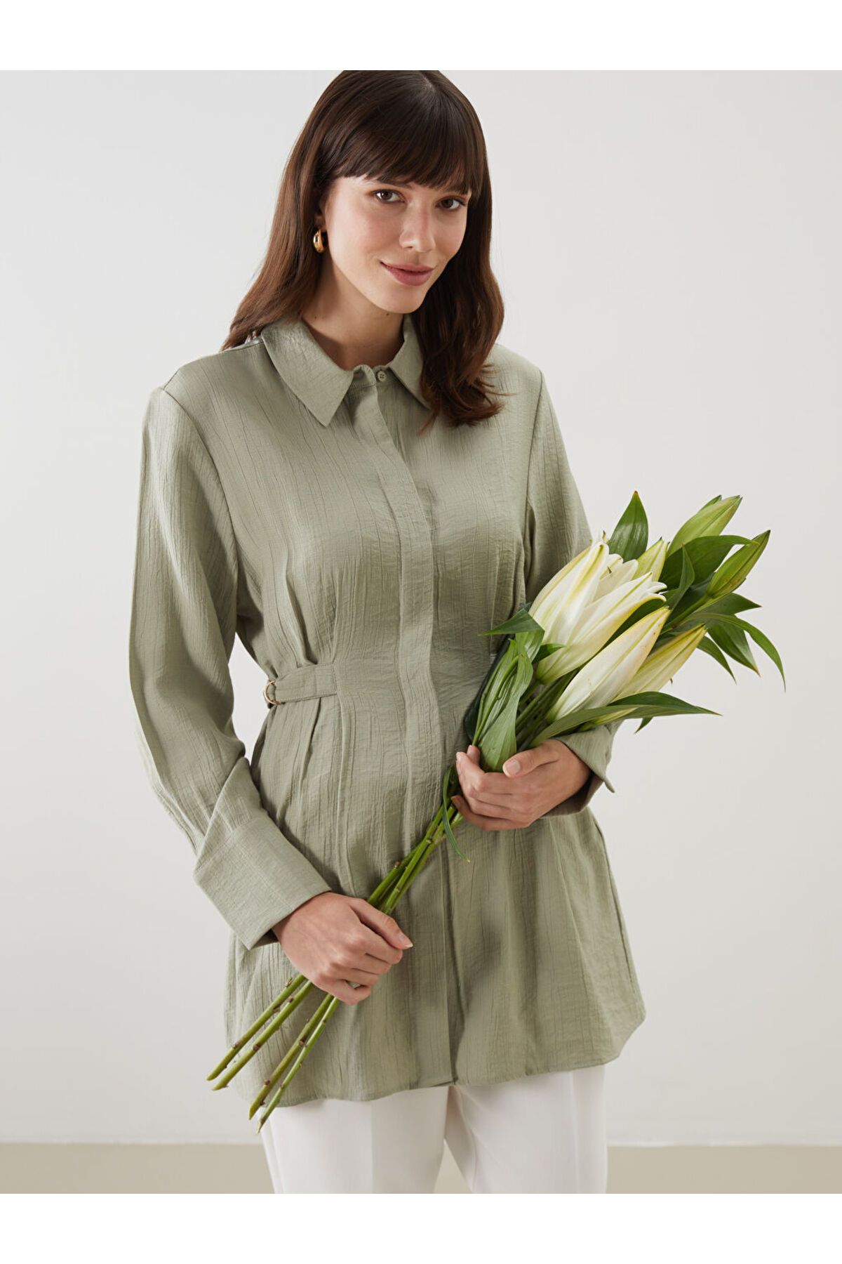 LC Waikiki LCW Loose Fit Dokulu Kadın Gömlek Tunik