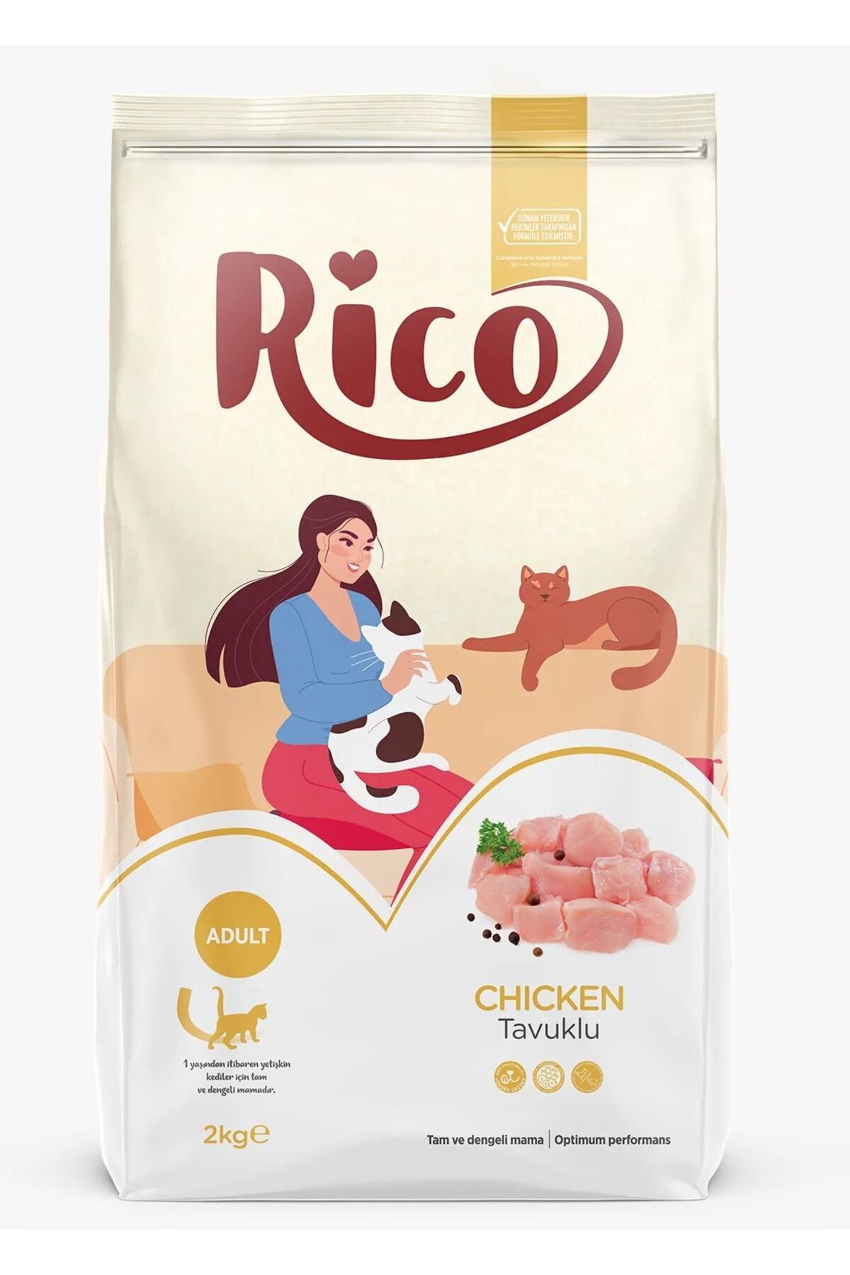 Rico KOPYA - RİCO TAVUKLU KISIRLAŞTIRILMIŞ YETİŞKİN KEDİ MAMASI 2 KG
