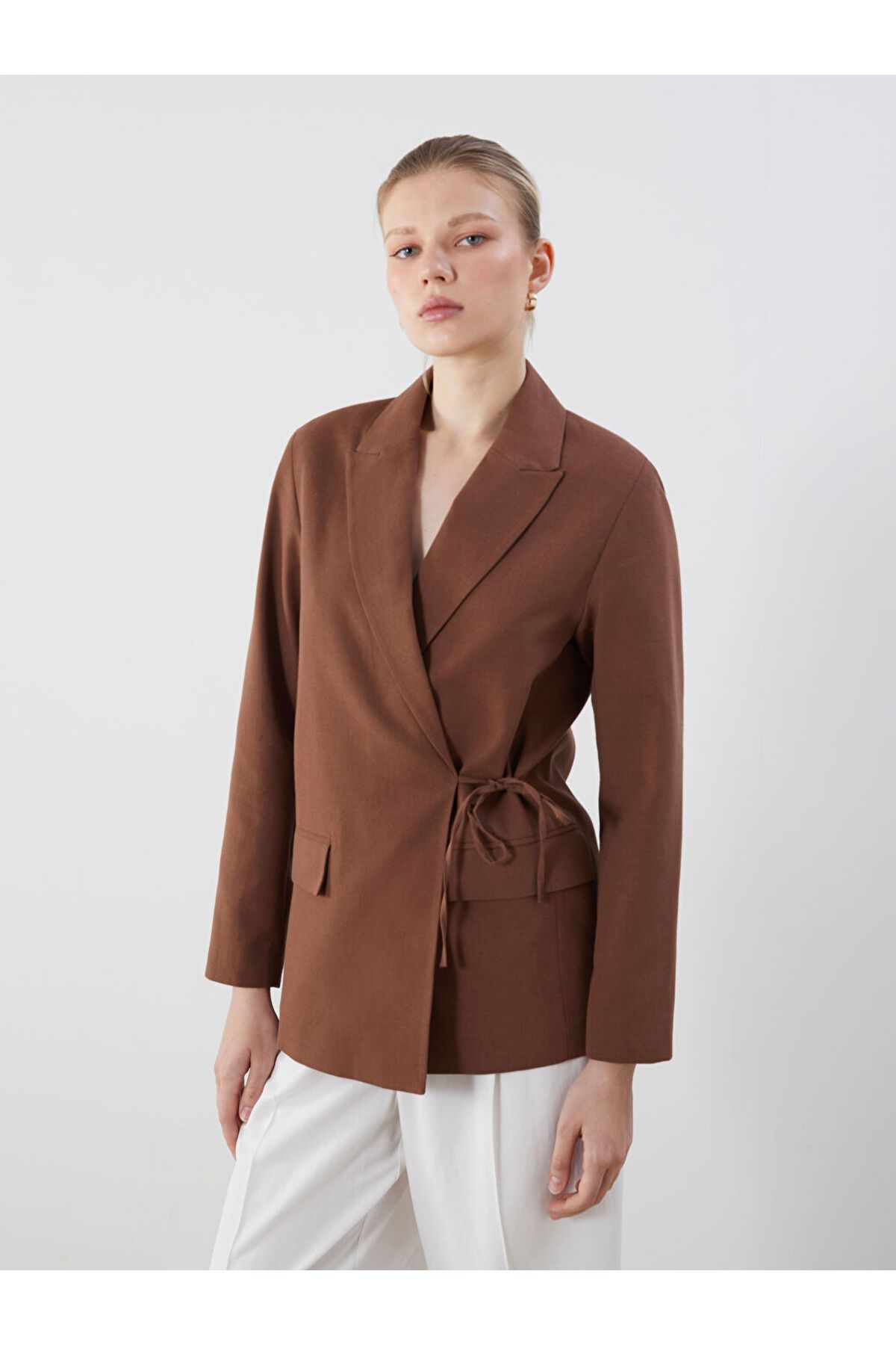 LC Waikiki Keten Karışımlı Kadın Blazer Ceket