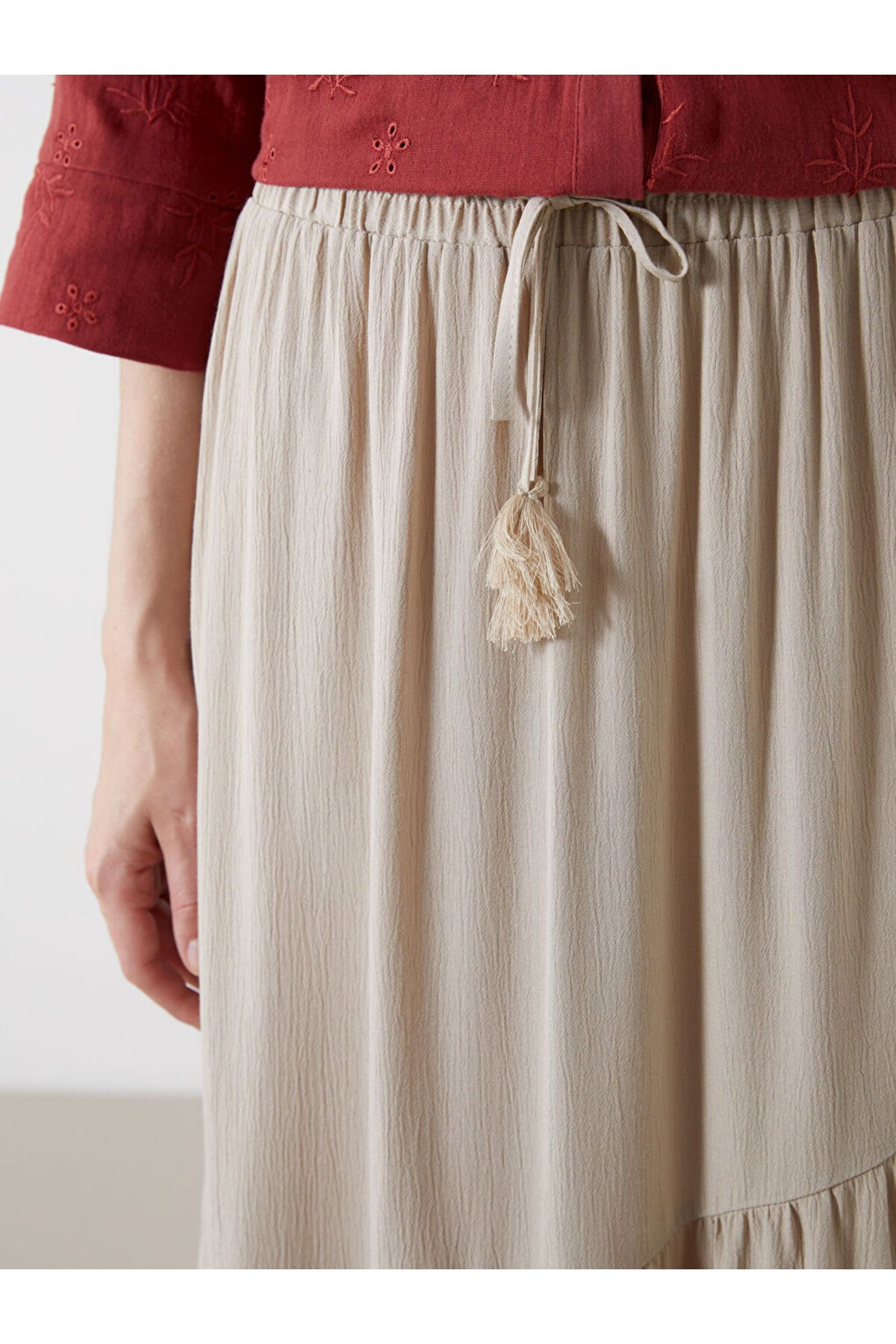 LC Waikiki-Pleated Skirt with Elastic Waist 3
