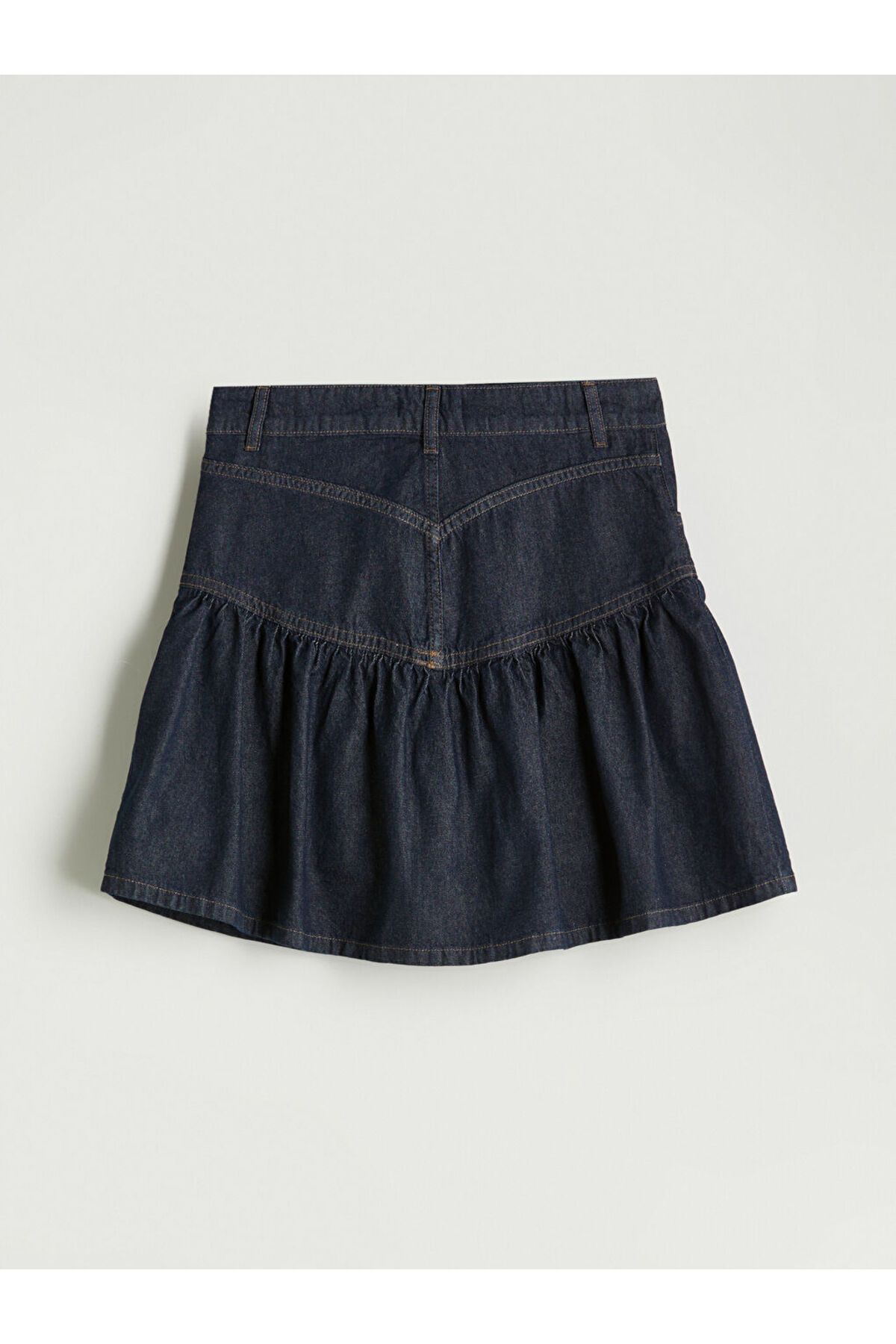 LC Waikiki-Sparkling Selections from Shining Store |   Indigo Standard Fit Ruffled Mini Jean Skirt 6