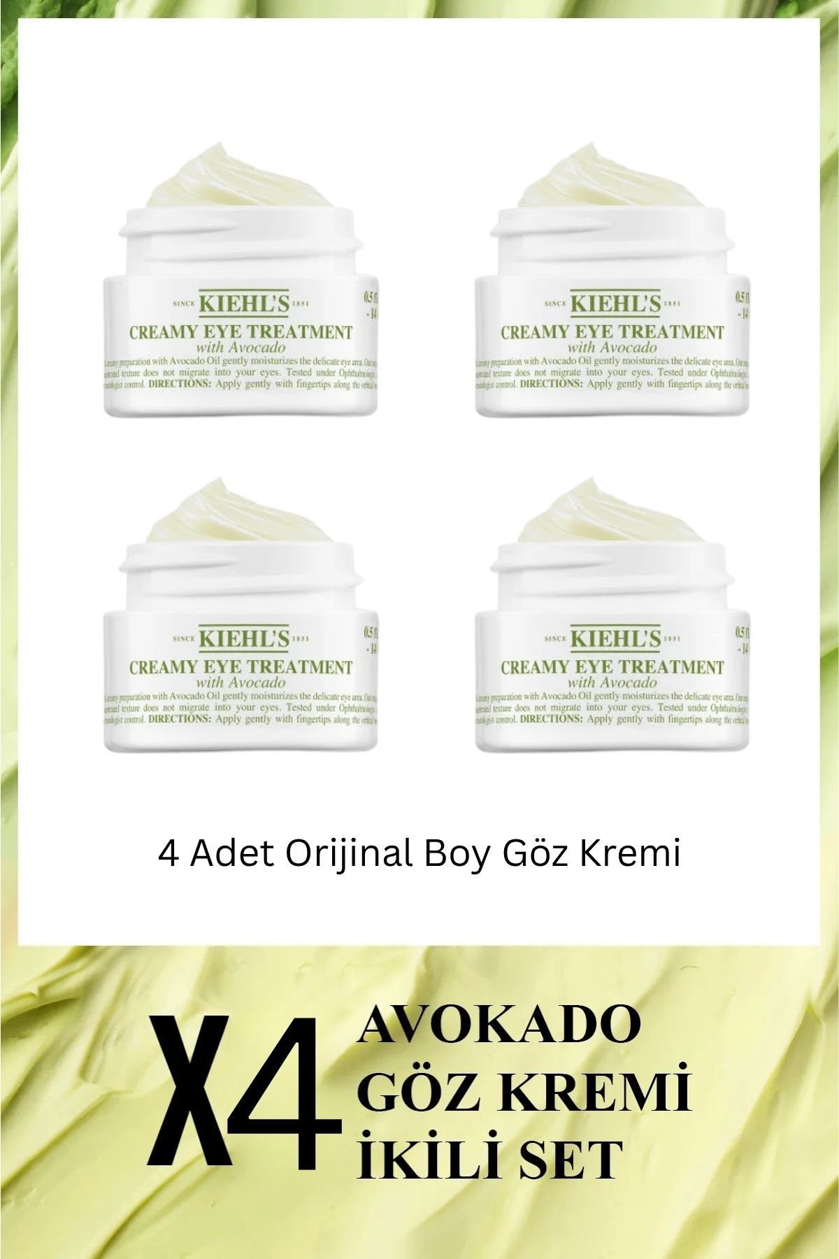 Kiehl's Avokado Göz Kremi Nem Dörtlüsü Seti Set