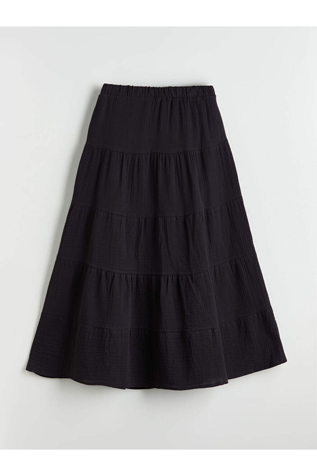 LC Waikiki-Xside Black Folded Skirt with Elastic Waist 6