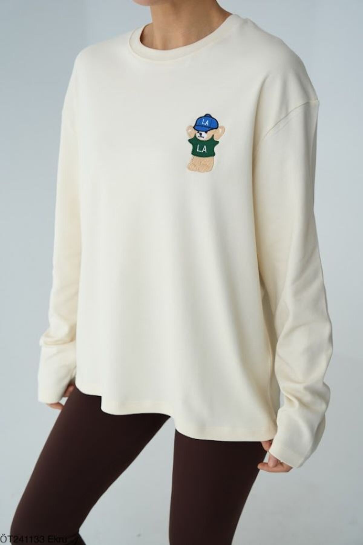 boutich KADIN TEDDY İŞLEMELİ SWEATSHİRT