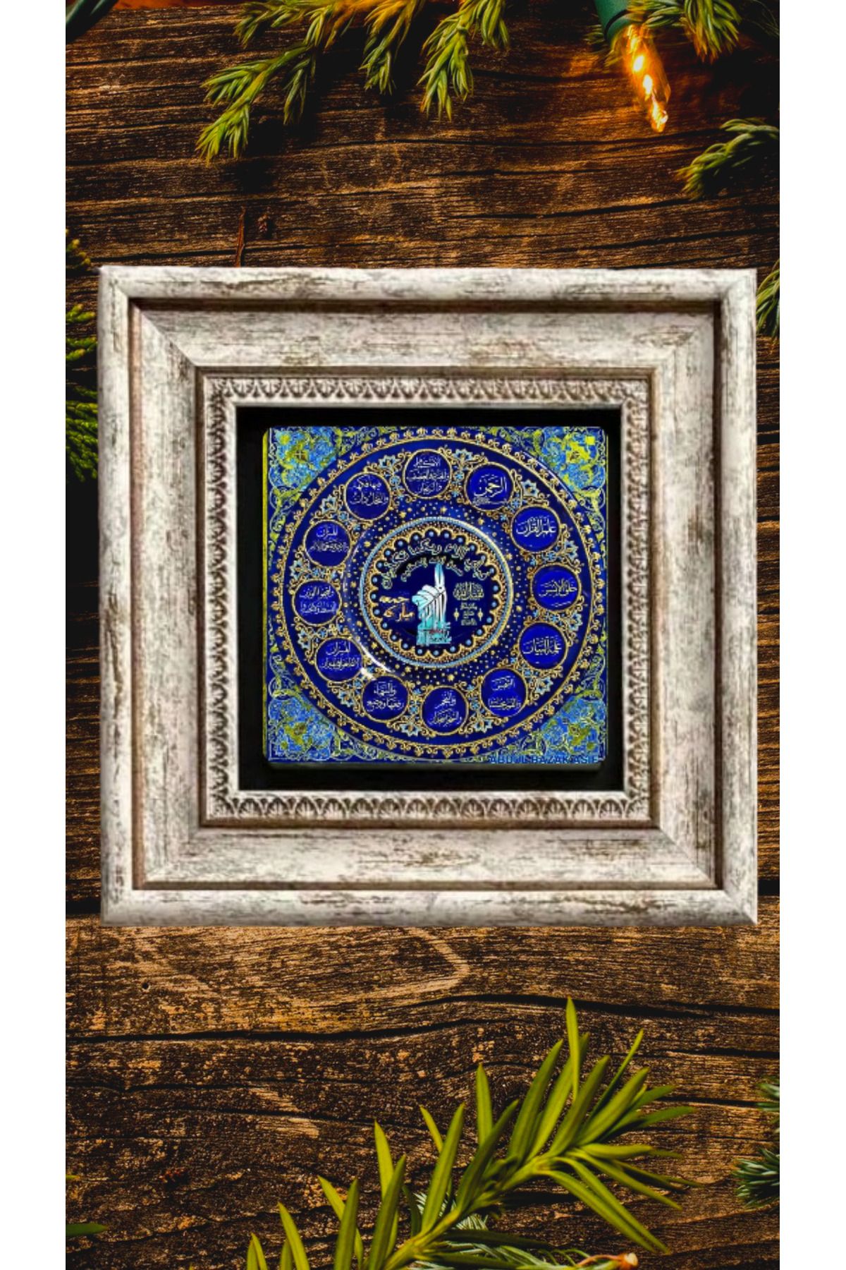 STONEVİVEART Çerçeveli Taş Tablo 20x20Cm Duvar Dekoru