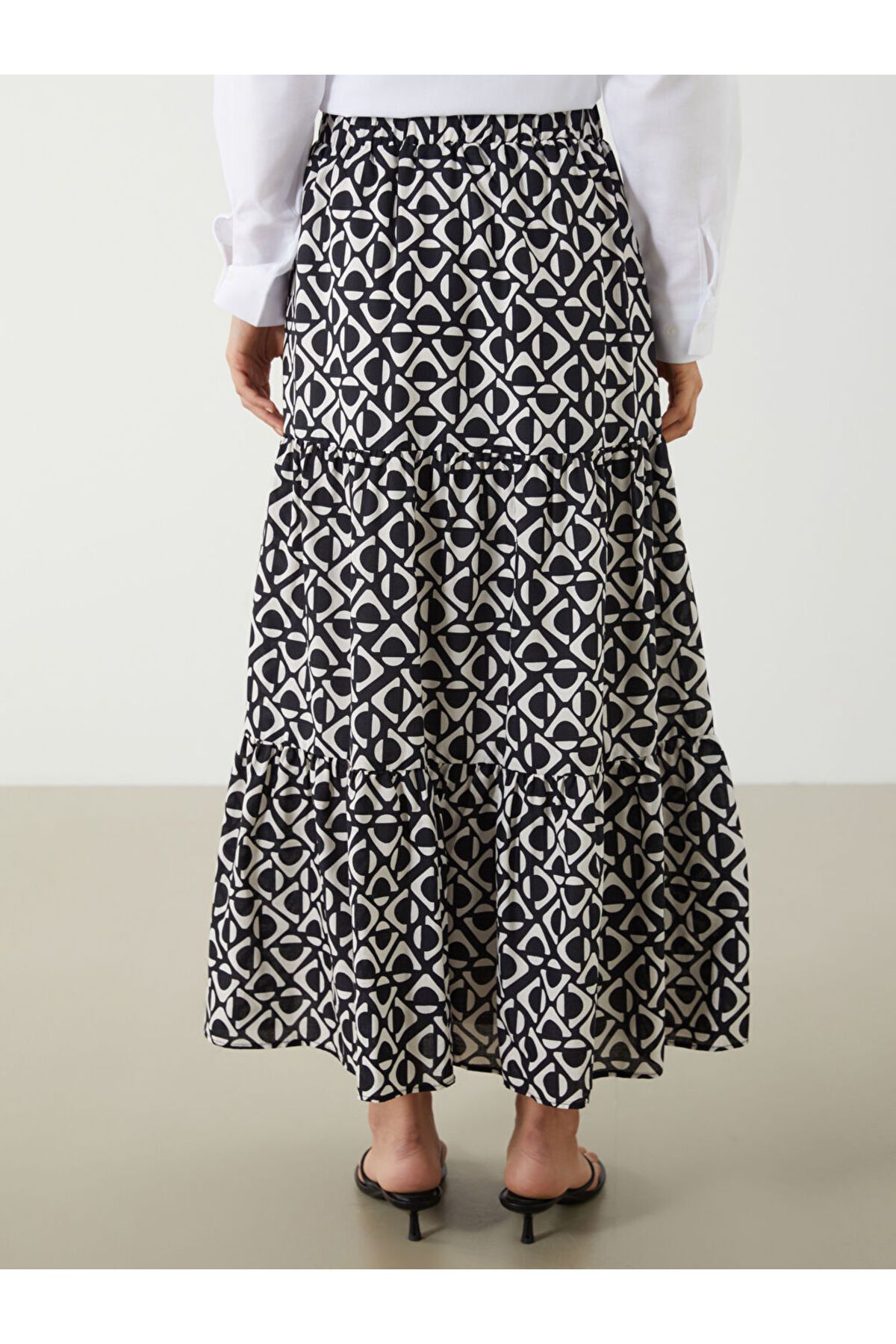 LC Waikiki-Lcw Elastic Waist Patterned Folded Skirt Fast Fashion 7