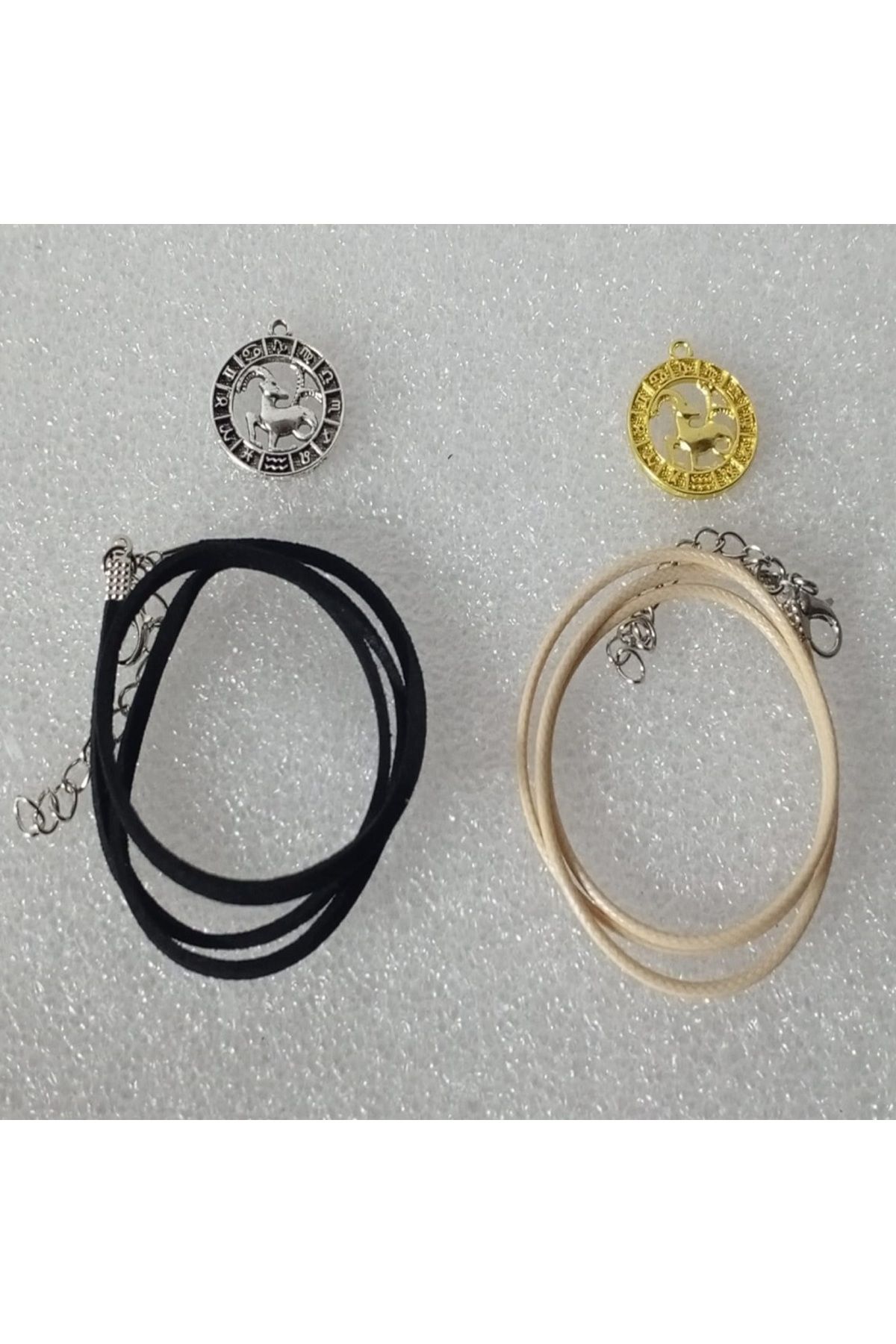 orco (1 GOLD COLOUR + 1 SILVER COLOUR ) 2 ADET BURÇ KOLYE KOÇ BURCU