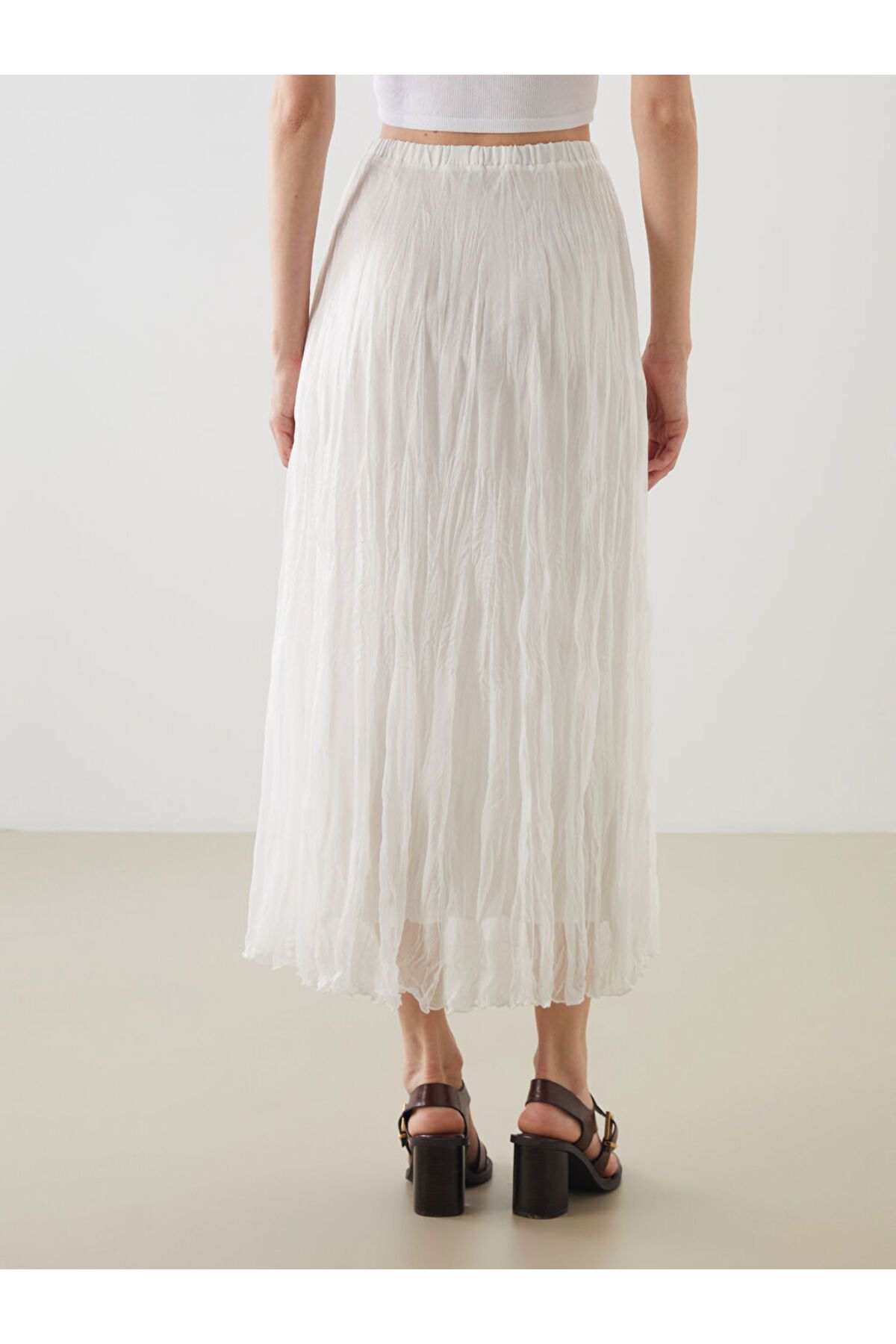LC Waikiki-Pleated Skirt with Elastic Waist 4