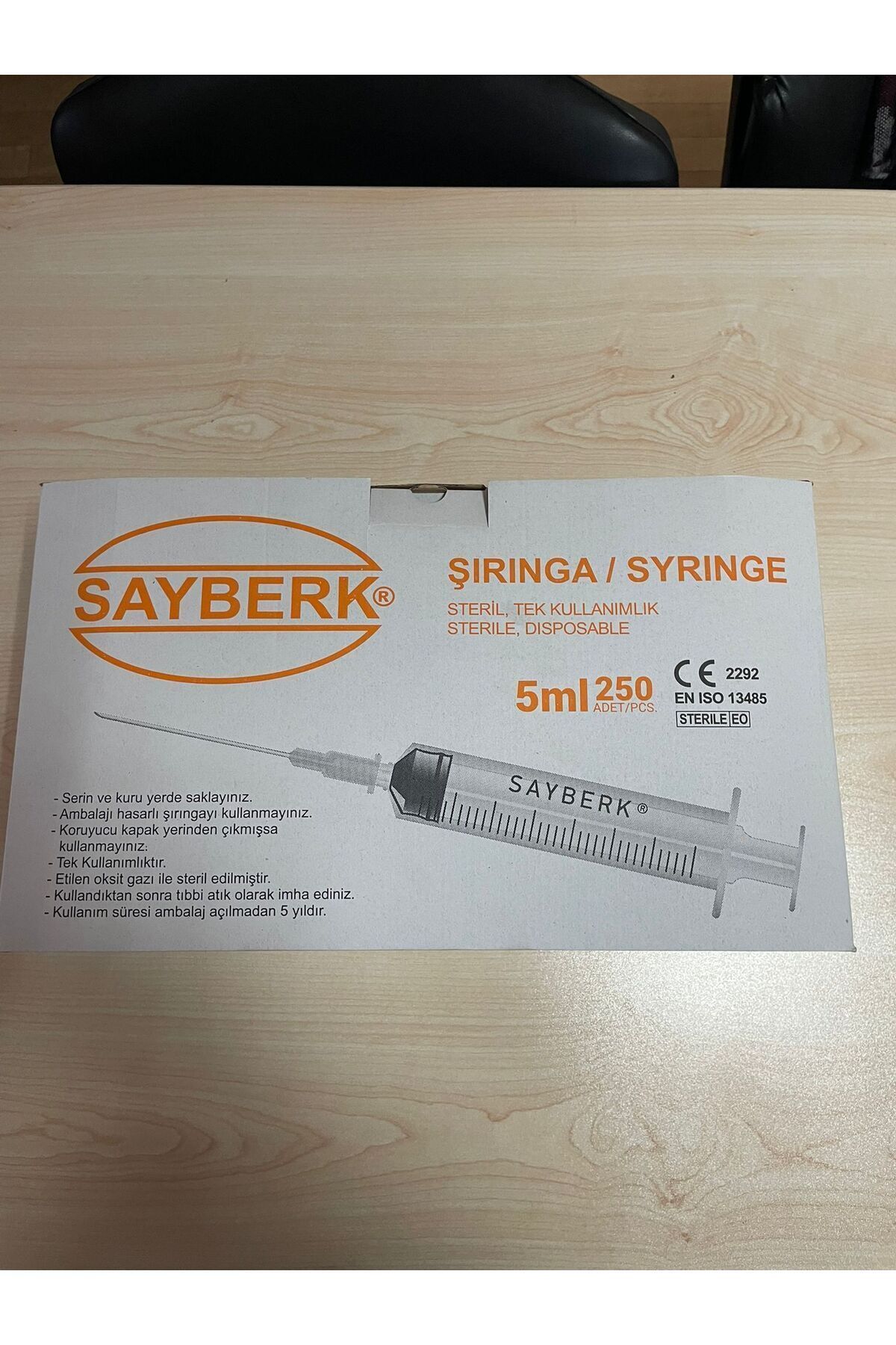 SerenityHaven 5 Cc Yeşil Kısa Uçlu Enjektör Veteriner Enjektörü 250 Adet (SAYBERK)