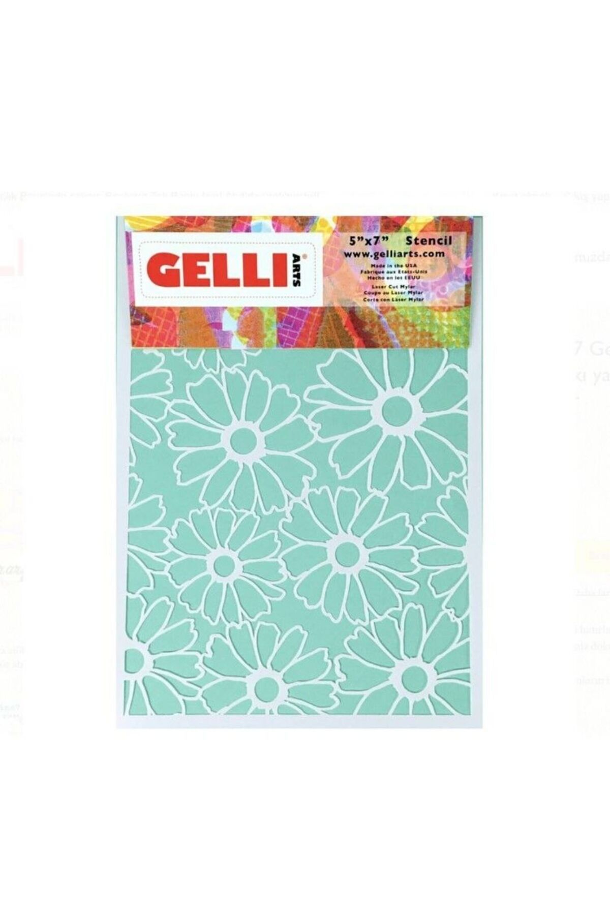 Mastro Art Gelli Arts Flower Stencil Çiçek Kalıbı 13.5cm X 19cm