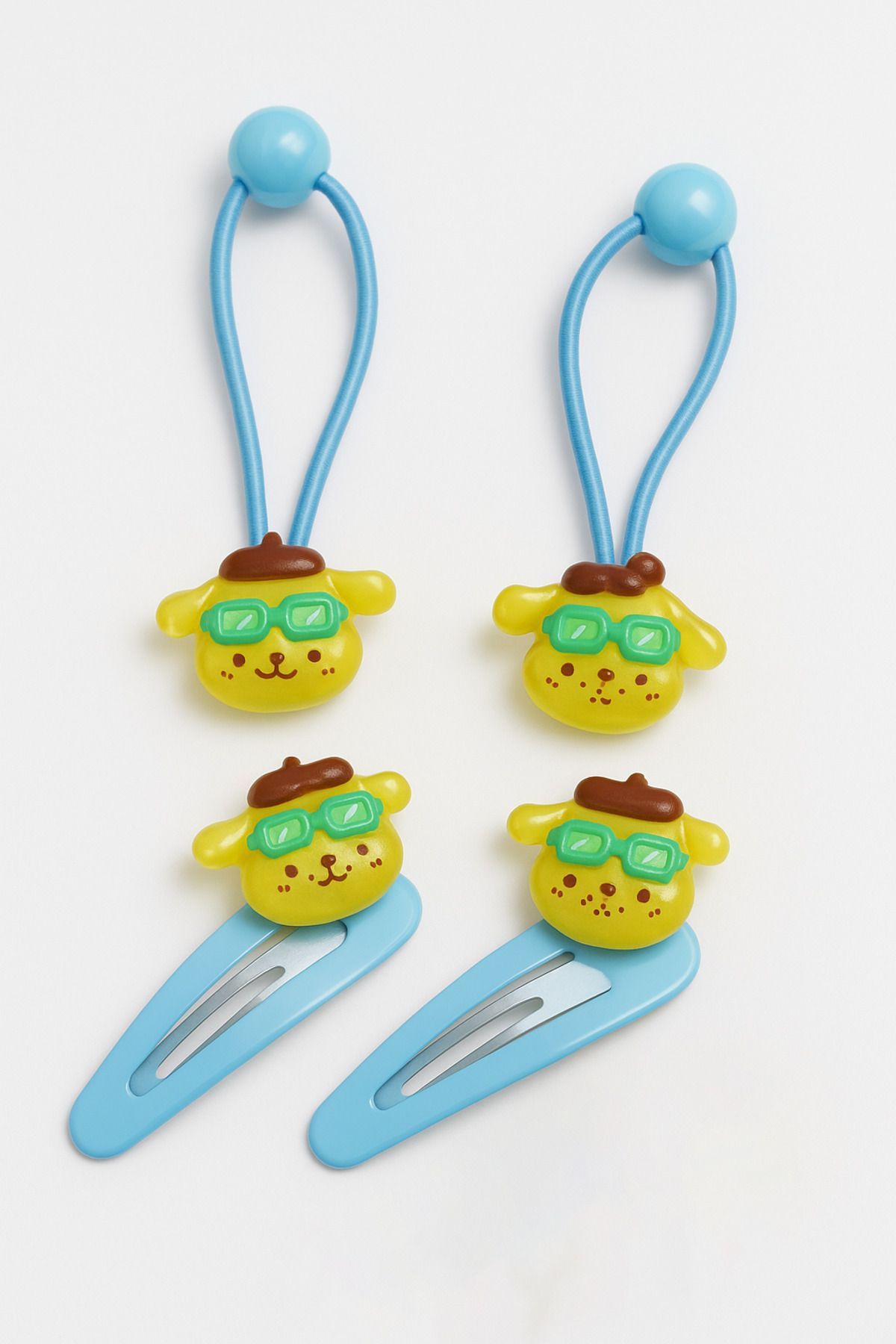MakeWell Kuromi My Melodi Hello Kity Cinnammaroll Pampampurin Tasarımlı Lastik ve Çıtçıtlı Toka Seti
