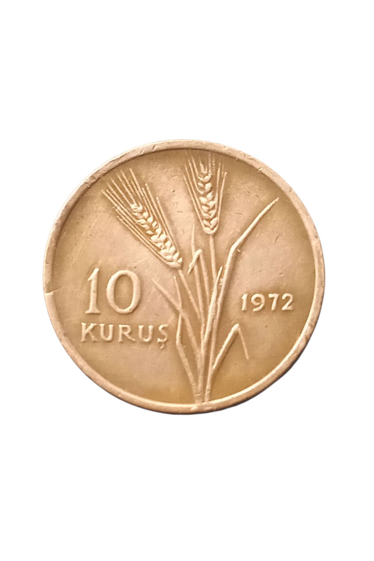 Yediotuz 1972 10 Kuruş Koleksiyon Madeni Para Eski Para Hobi Para Hediye Antika Darpane