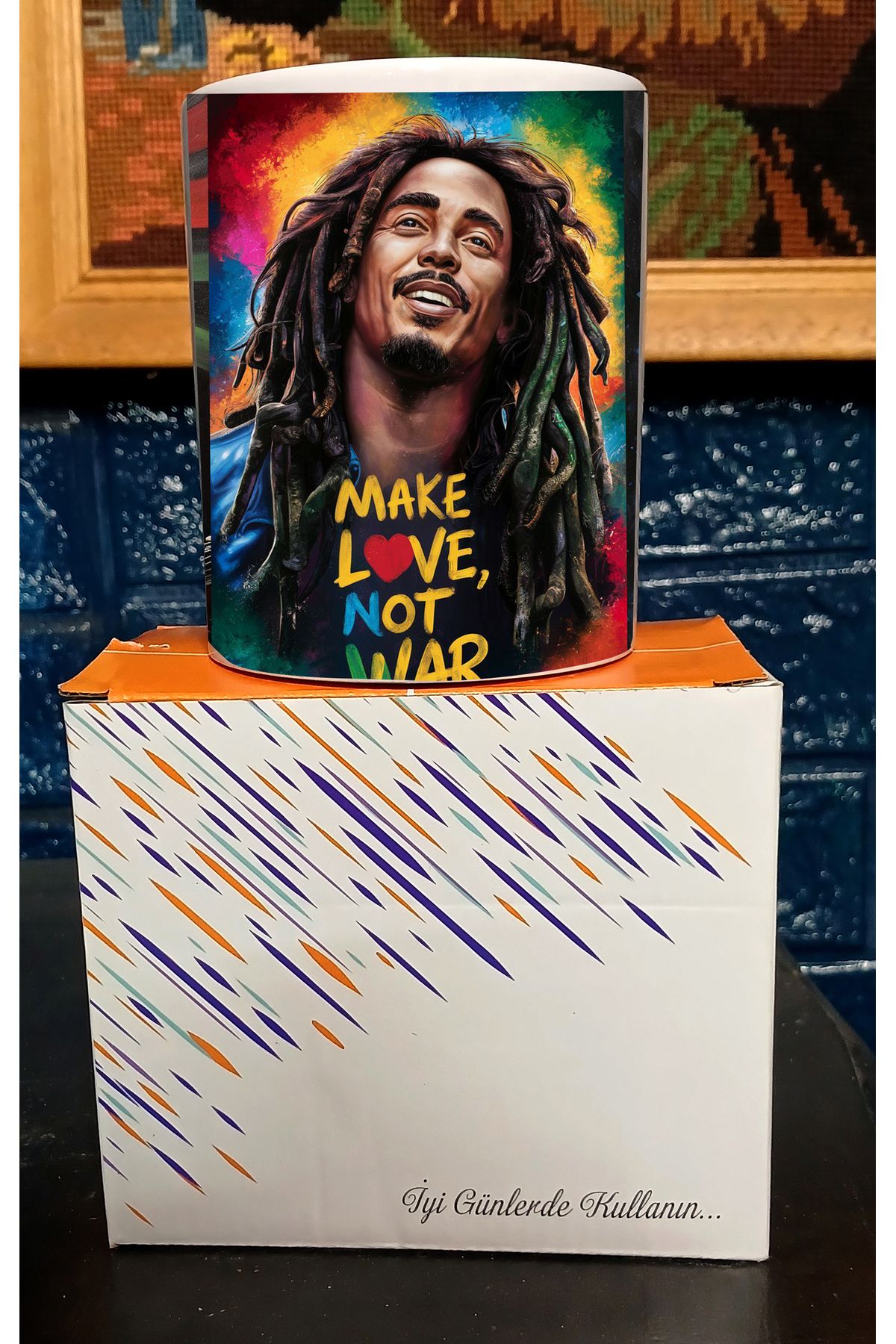 huuart Bob Marley kupa bardak hediye