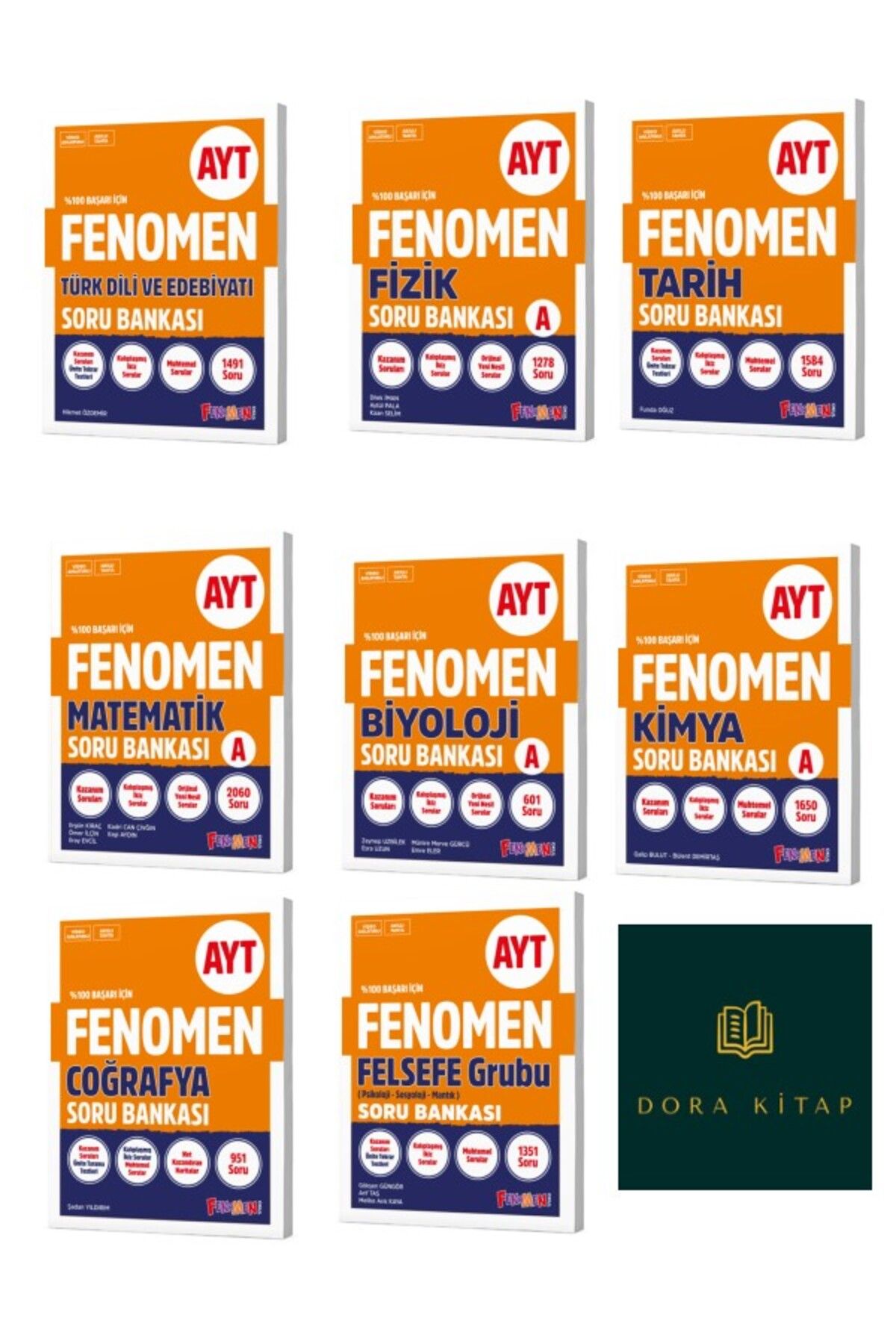 Fenomen Yayıncılık FENOMEN AYT BİYOLOJİ, MATEMATİK, EDEBİYAT, FELSEFE, TARİH, FİZİK, KİMYA ve COĞRAFYA SORU BANKASI