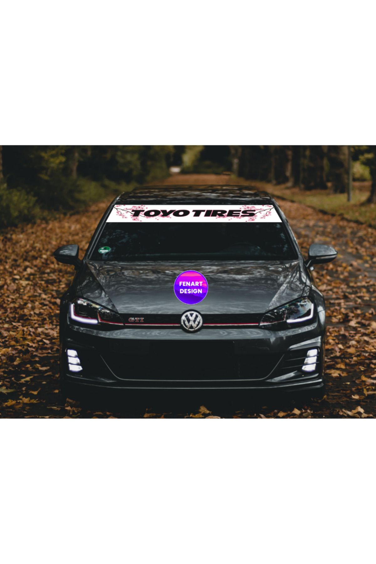 Nenya Toyo Tires Sakura Ön Cam Güneşlik Oto Sticker Yapıştırma (125x25cm)
