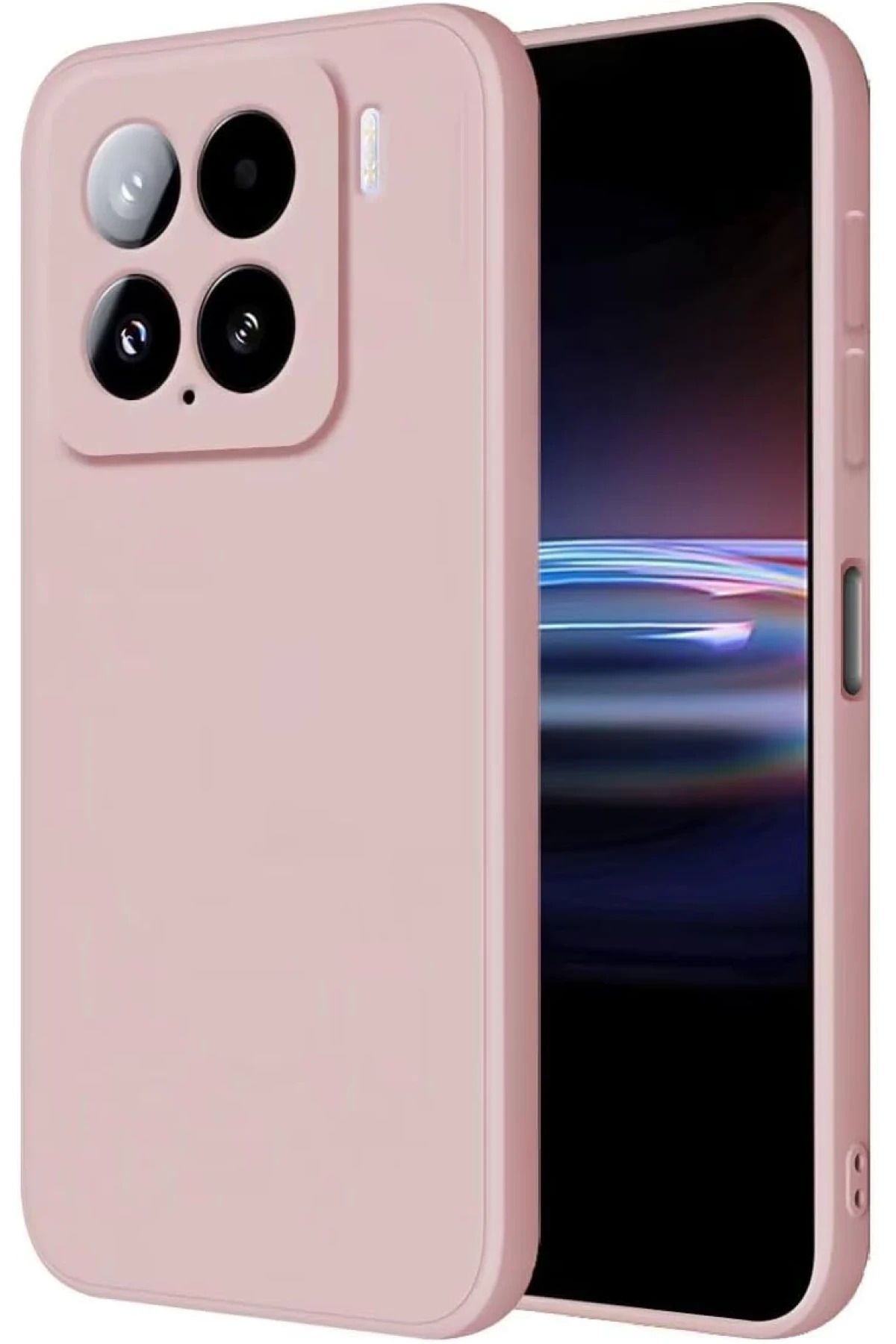 NewFace Xiaomi Mi 15 Kılıf Nano içi Kadife Silikon - Pudra YNSMR