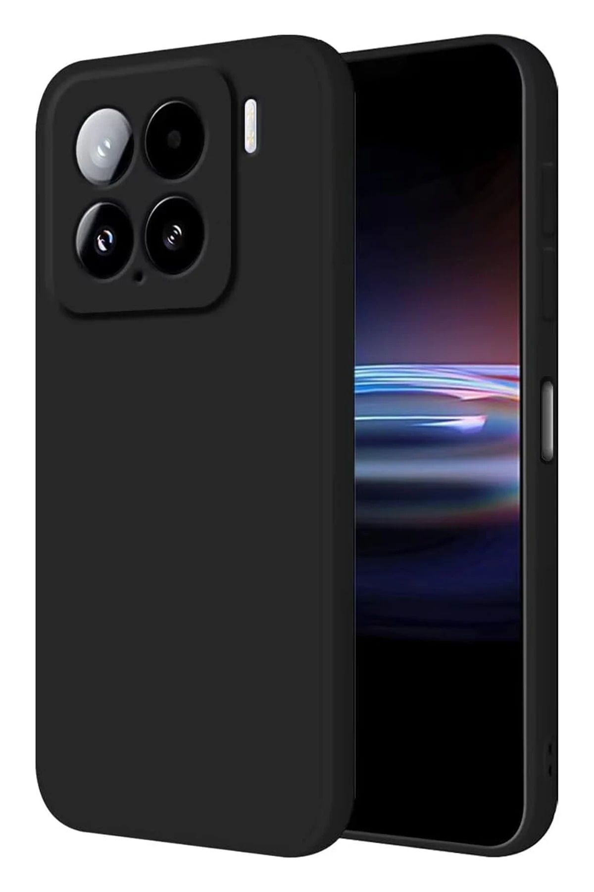 KılıfShop Xiaomi 15 Kılıf Lansman İçi Kadife Silikon Siyah
