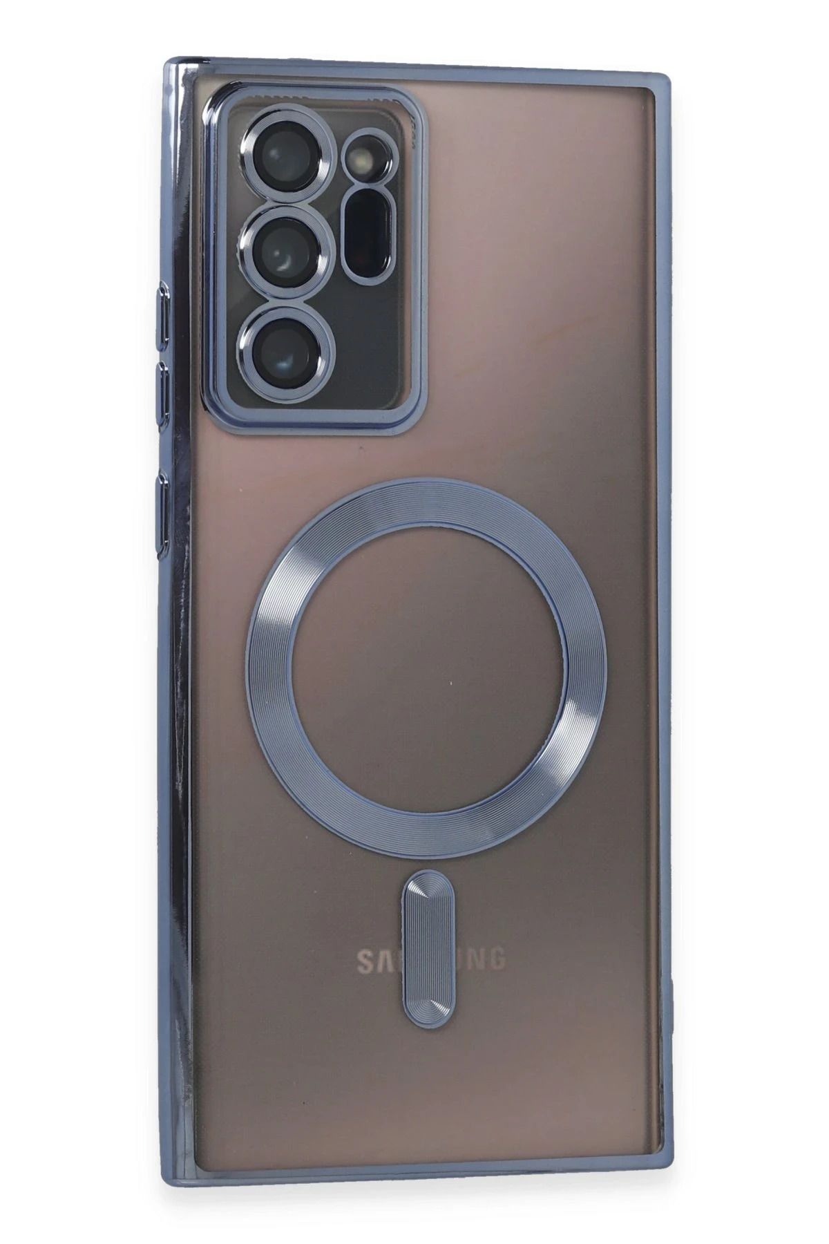 NewFace Samsung Galaxy Note 20 Ultra Kılıf Kross Magneticsafe Kapak - Sierra Blue YNSMR