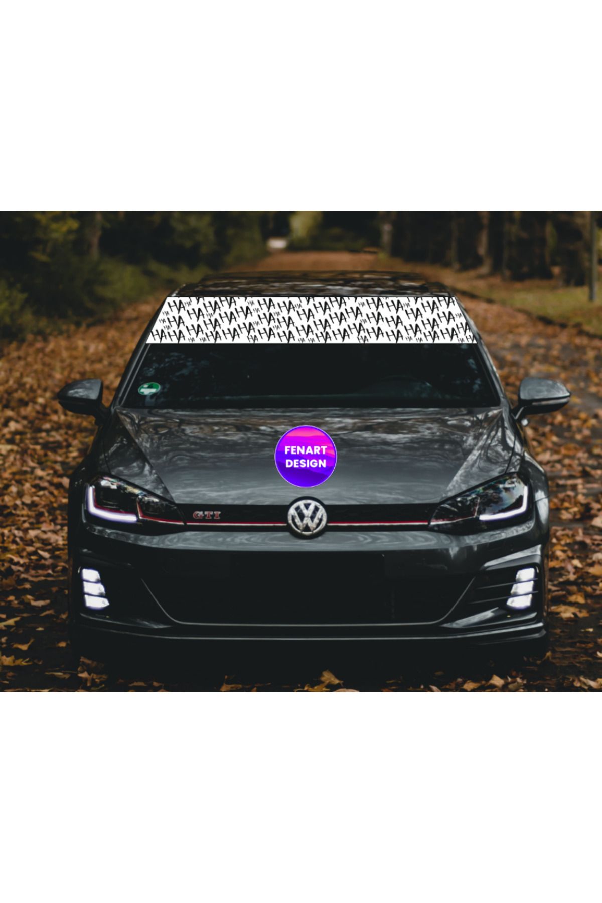 Nenya Joker HAHA Ön Cam Güneşlik Oto Sticker Yapıştırma (125x25cm)