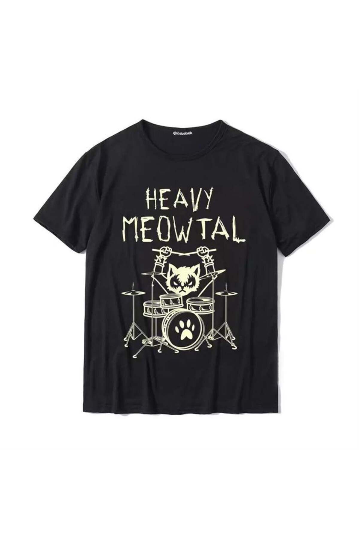 Tarzsokak Siyah Rocker Cat-heavy Meowtal Unisex