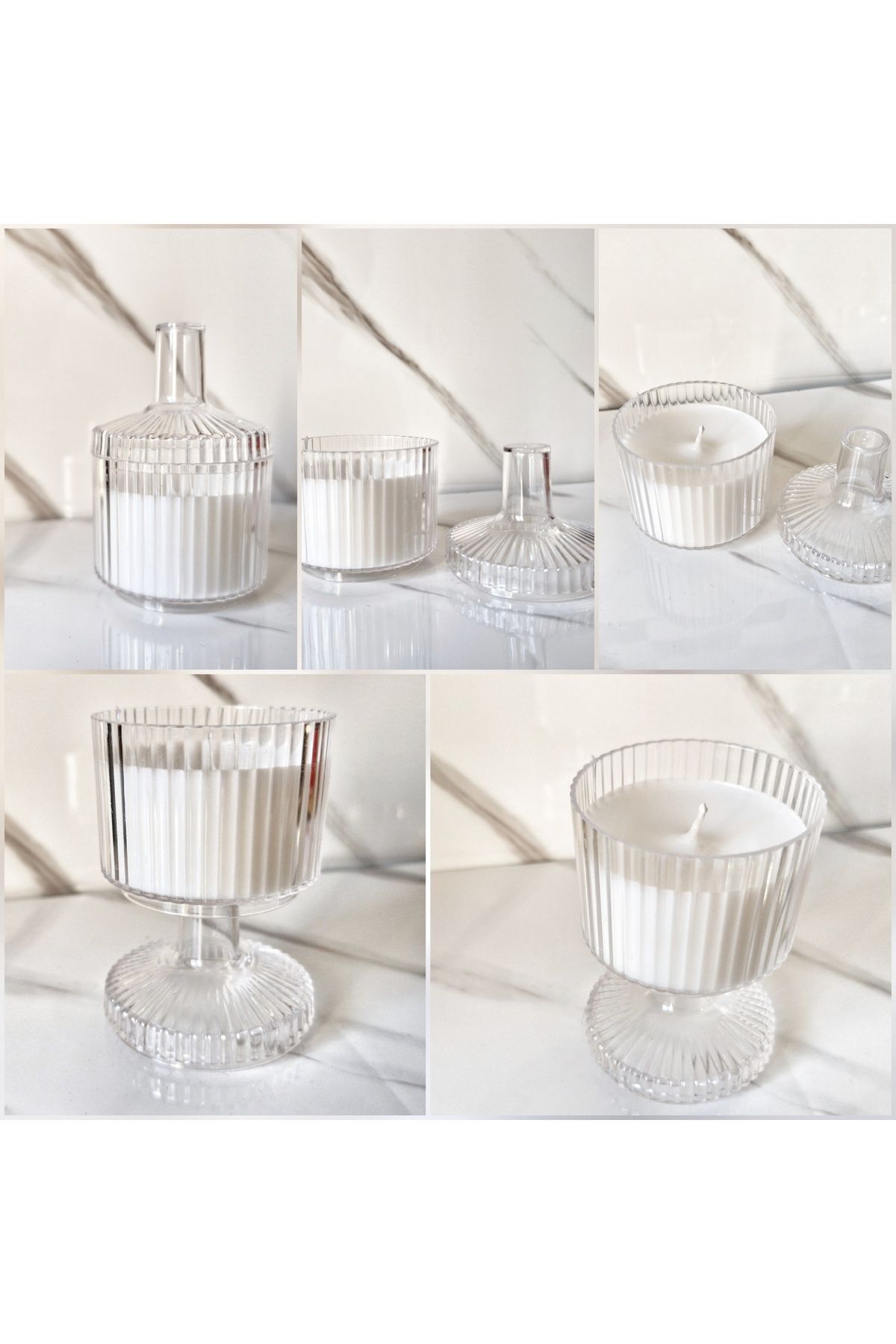 Pegubabycollection Lux Home Mika Cok kullanımlı %100 Doğal Soya wax Mum