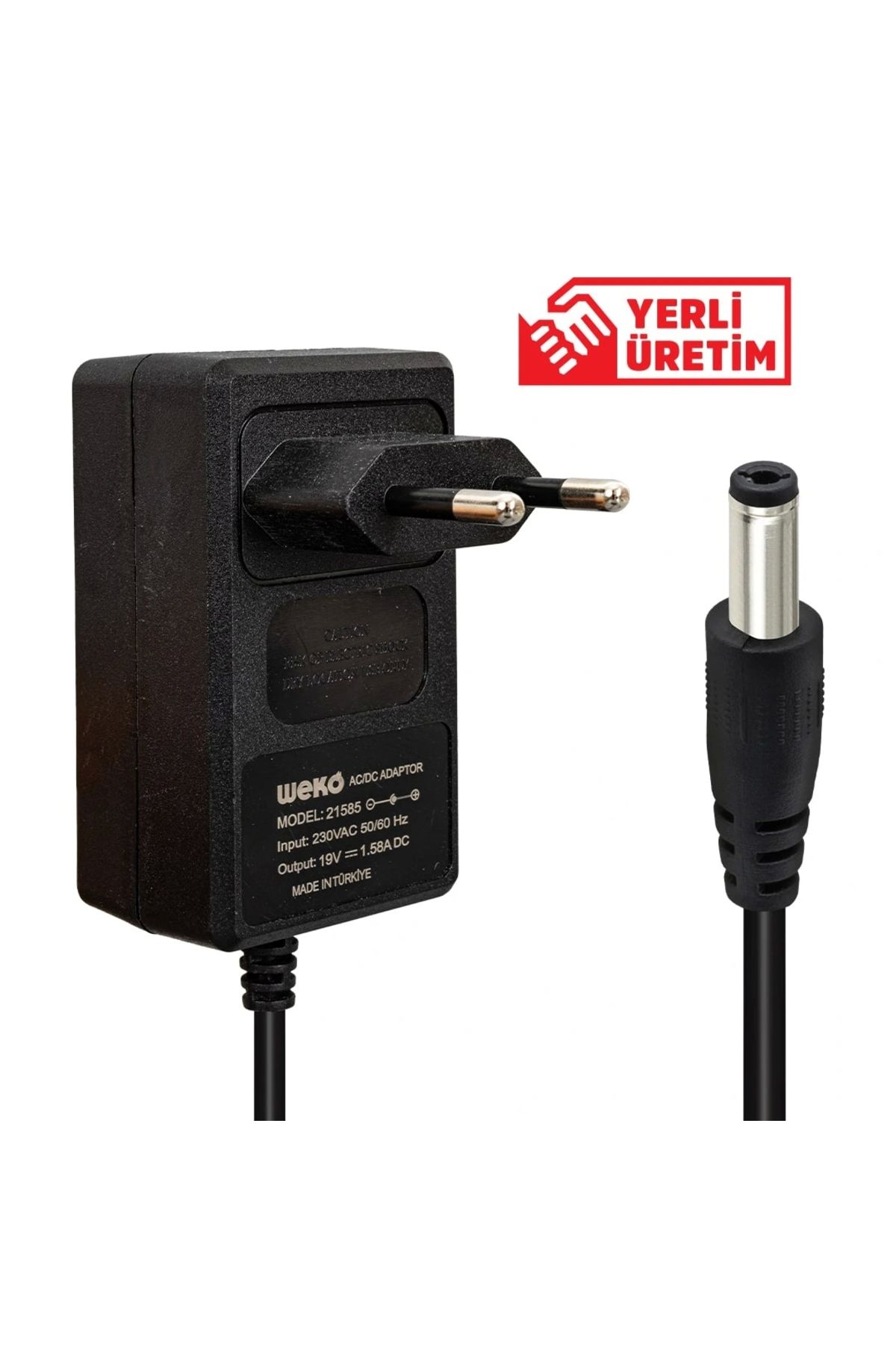 ALFA AKSESUAR 03 19 Volt - 1.58 Amper 5.5*1.7 Uçlu Yerli Üretim Priz Tipi Notebook Adaptör