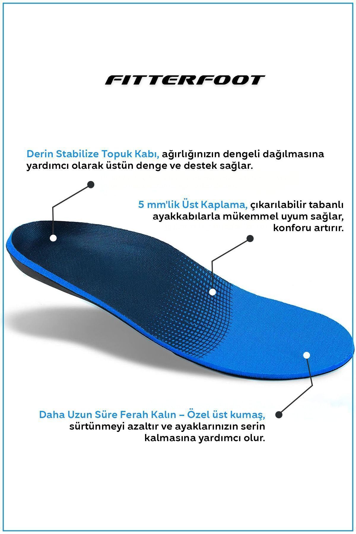 SerenityHaven Ortopedik Destekli Tabanlık, Düz Taban ve Ark Sorunları İçin Konforlu Çözüm