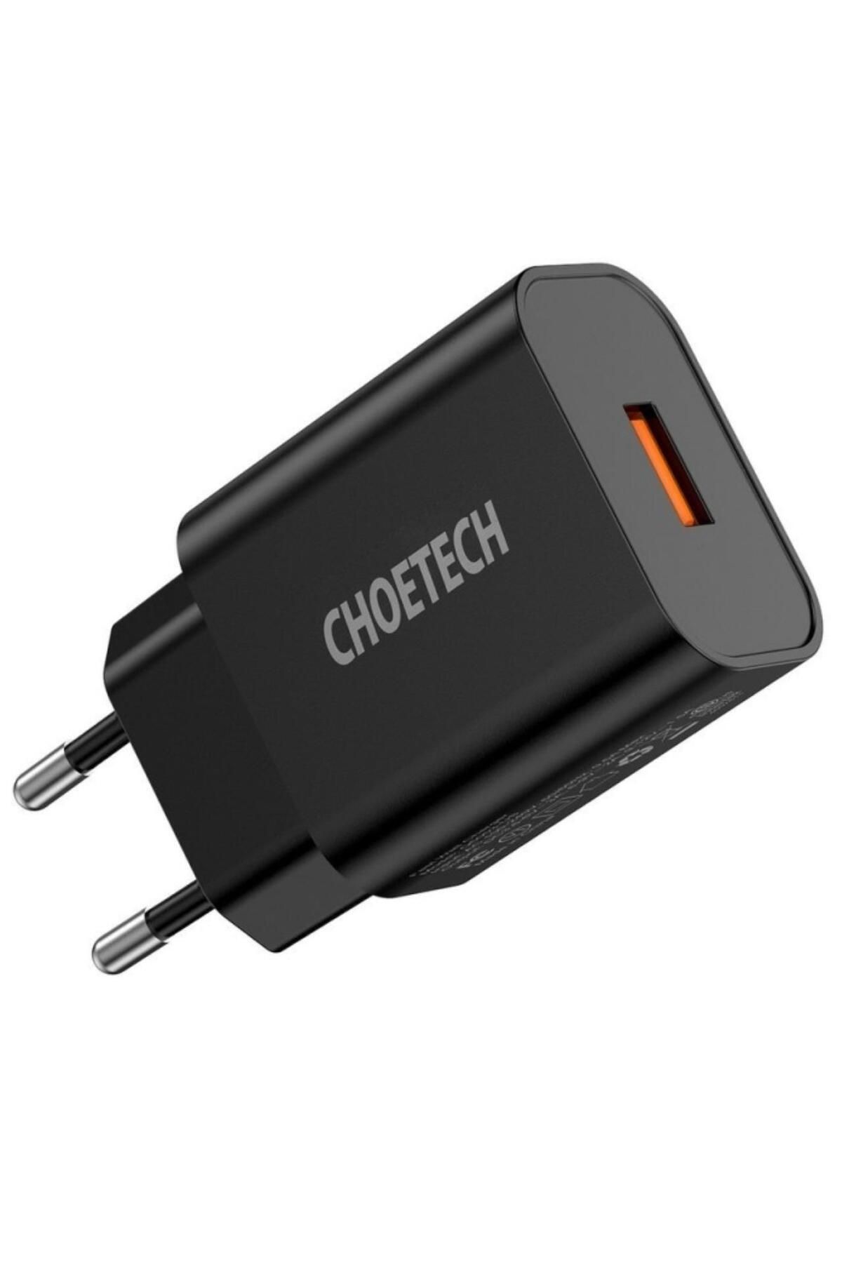 CHOETECH-Incarcator Retea Mains Quick Charge USB-A,18W EU, 3.0A, Negru 2