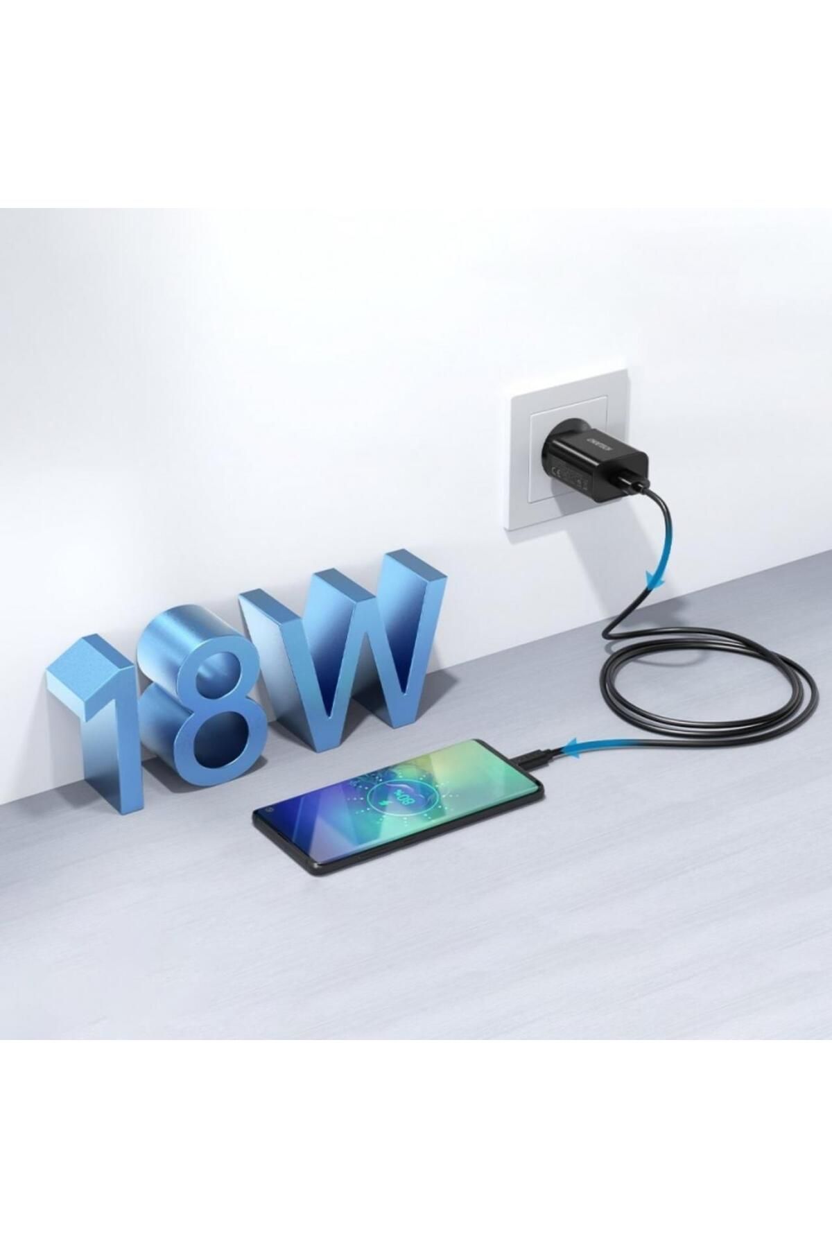 CHOETECH-Incarcator Retea Mains Quick Charge USB-A,18W EU, 3.0A, Negru 5