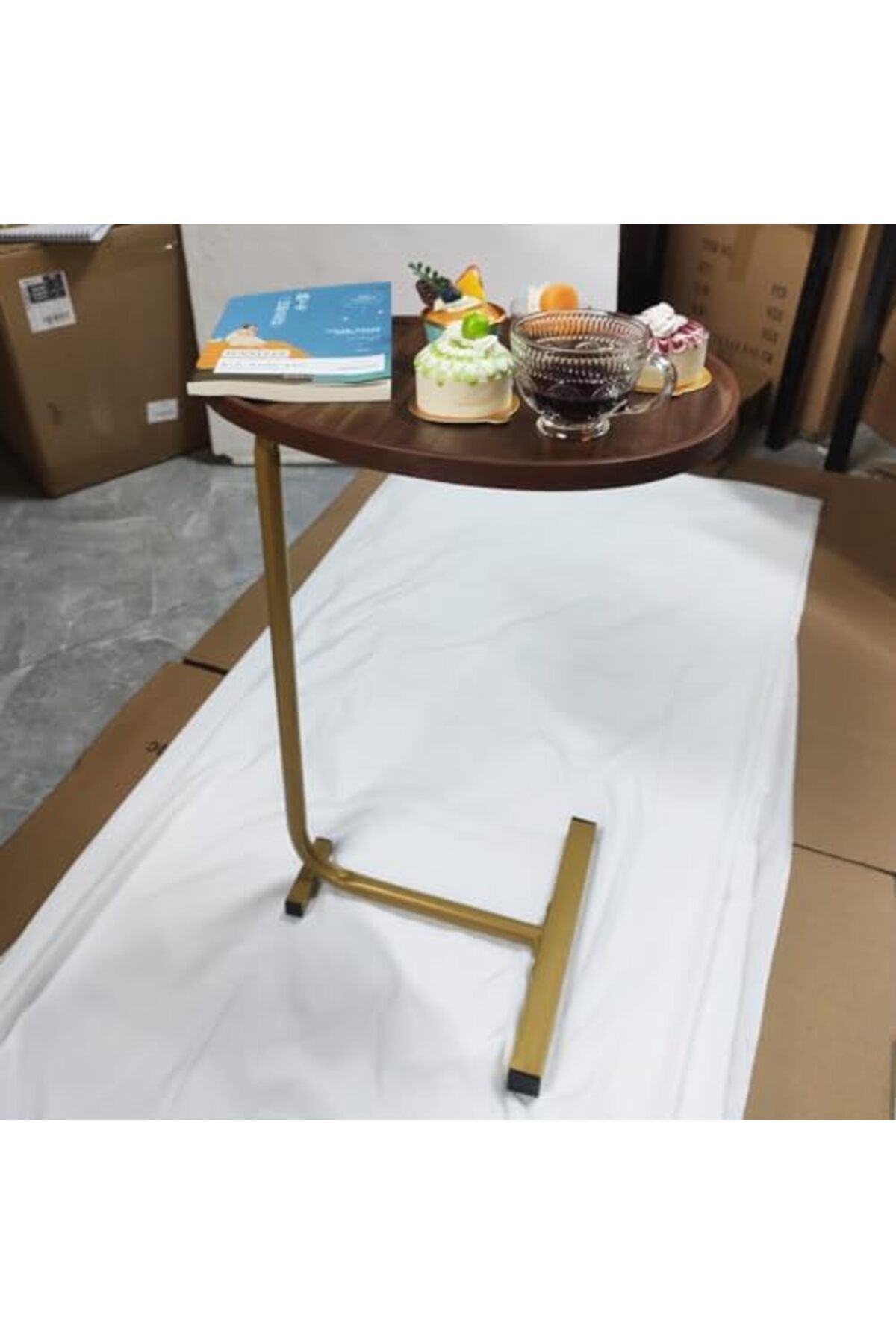 Generic-Oval c Side Table, C Shaped Side Table, Small Side Table, Couch Tables That Slide Under, 6