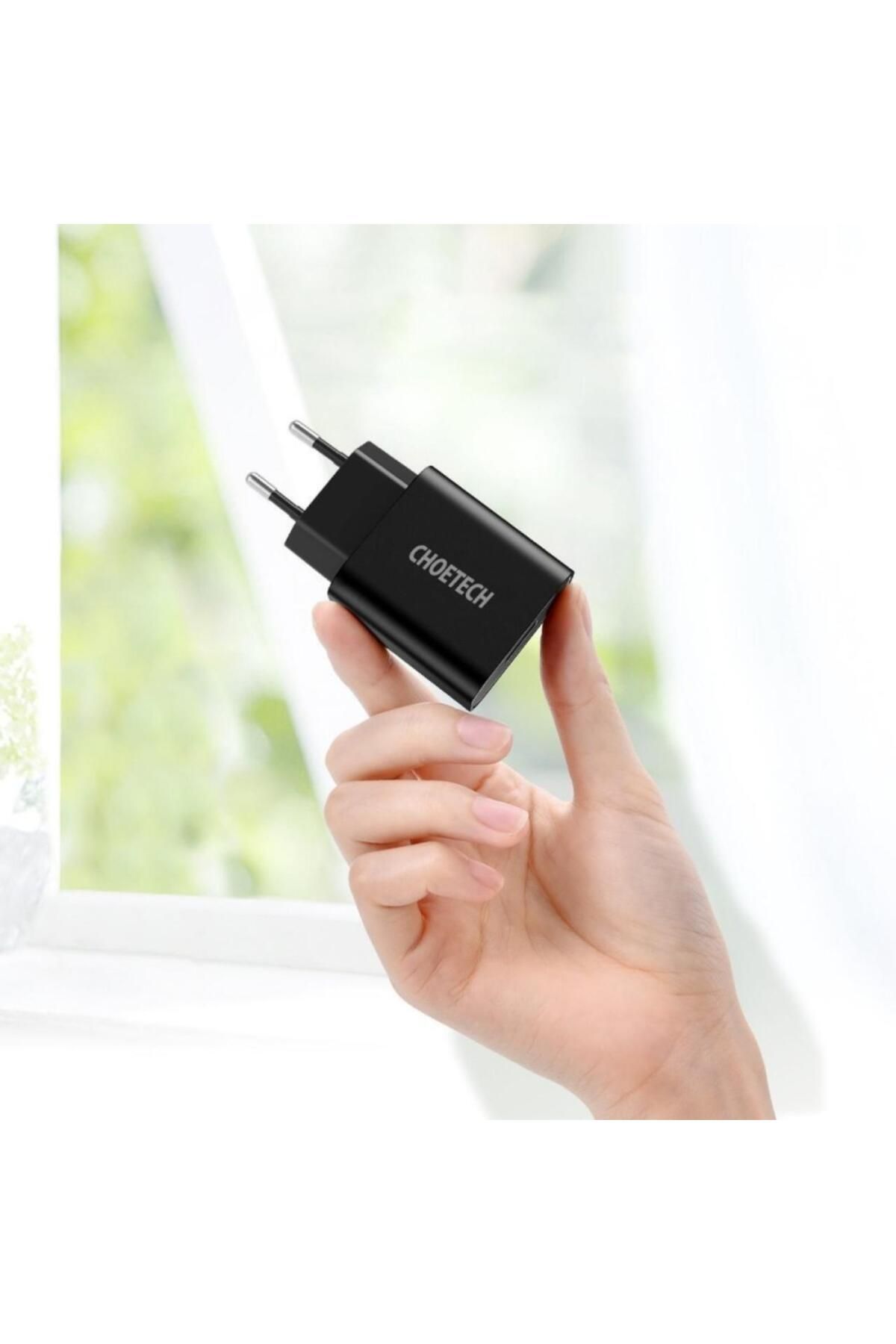 CHOETECH-Incarcator Retea Mains Quick Charge USB-A,18W EU, 3.0A, Negru 6
