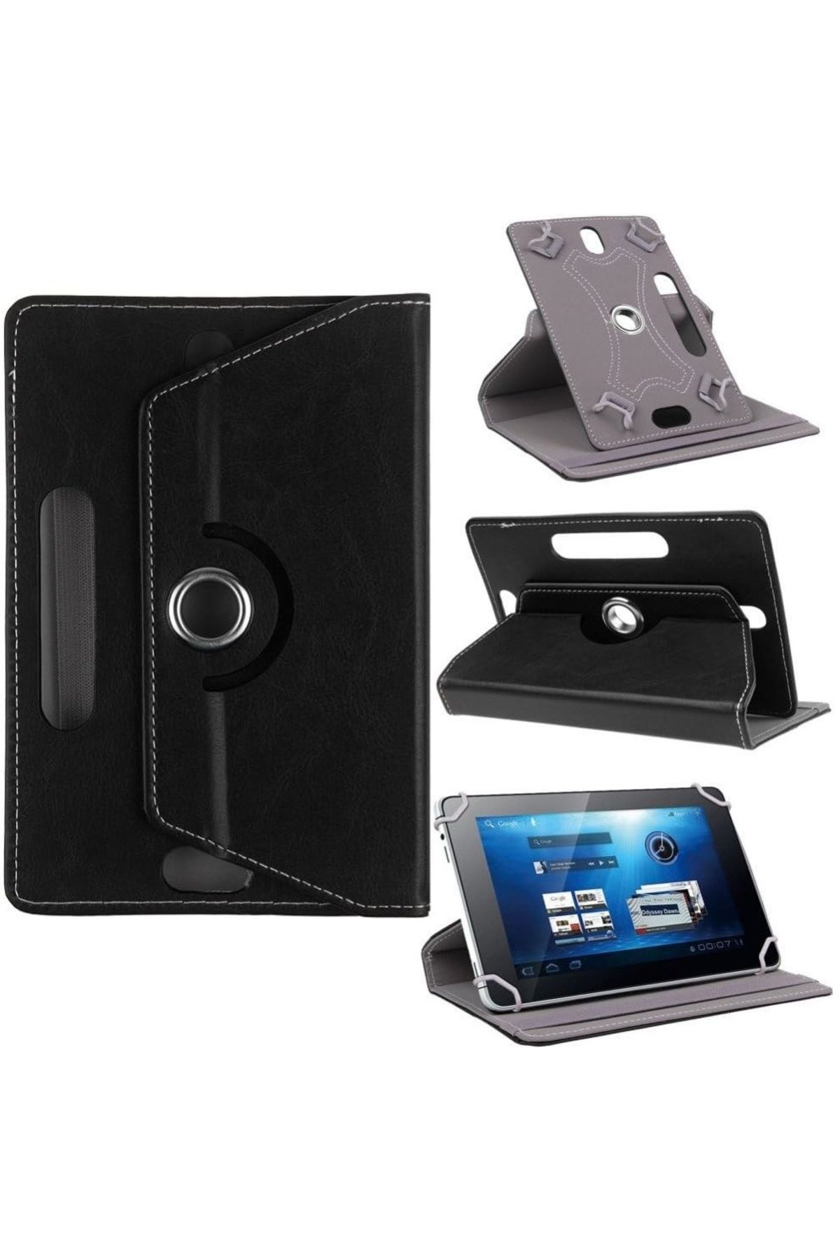 VenaliaStore 360° Döner Standlı Universal Tablet Kılıfı Xiaomi Redmi Pad Siyah