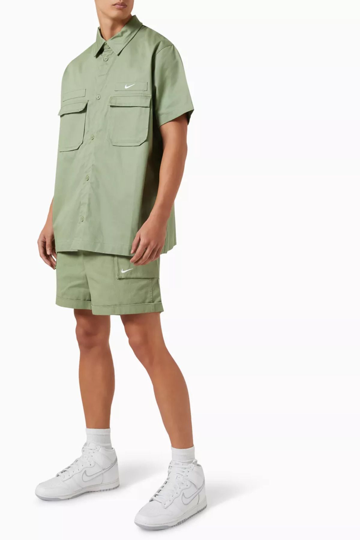 Nike Sportswear Woven Military Button-Down Short-Sleeve Erkek Gömlek NDD SPORT