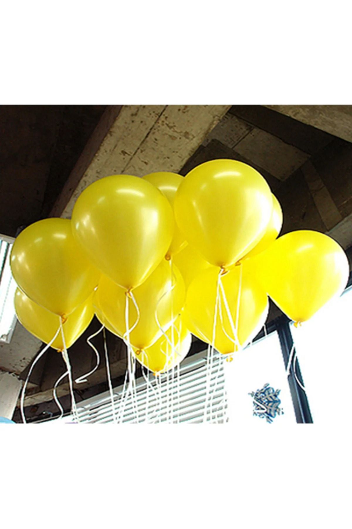 Parti Zamanı 12 inch 30 cm Balon 10 Adet Metalik Sarı