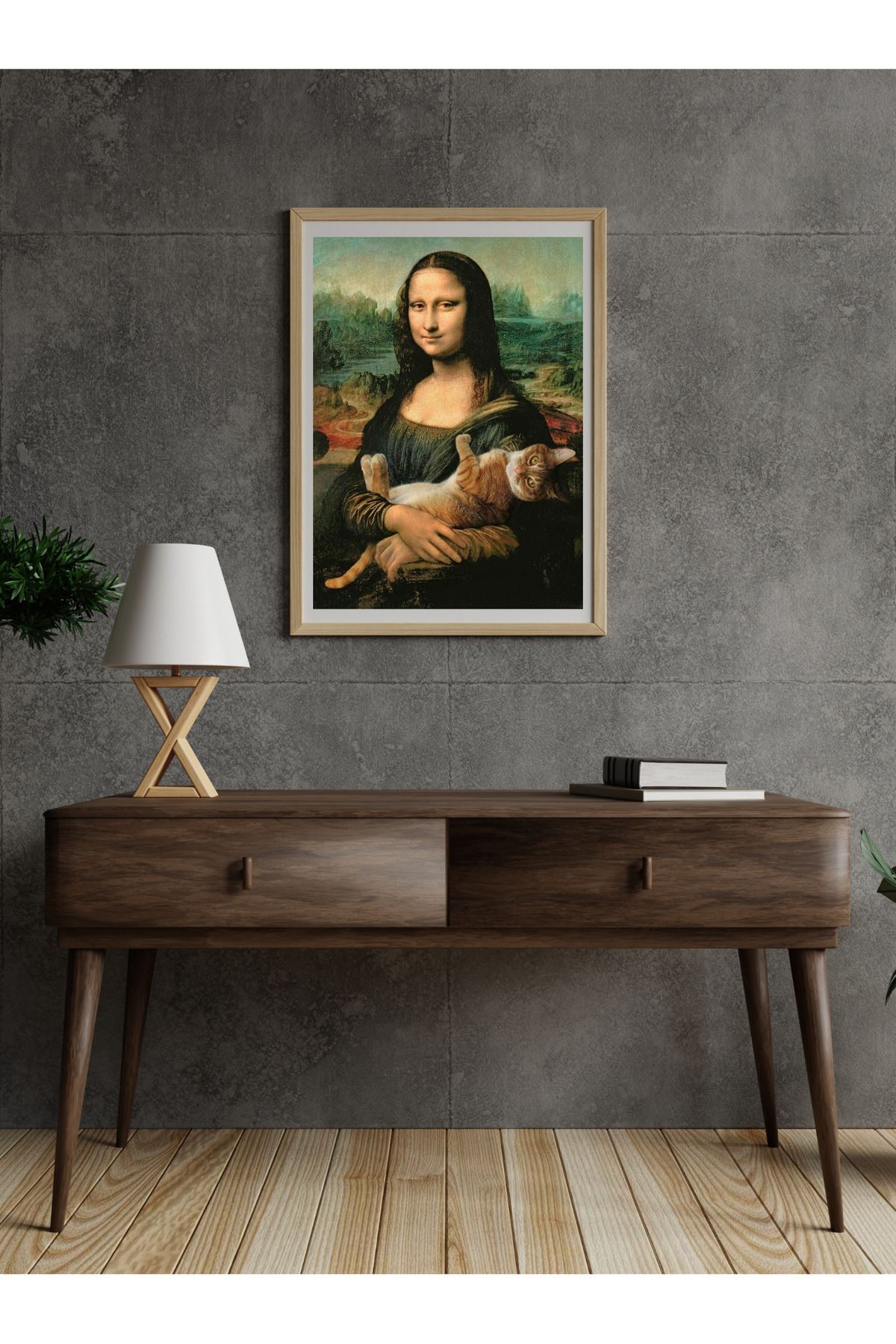 vinnie sanat Kedili Mona Lisa Tablosu