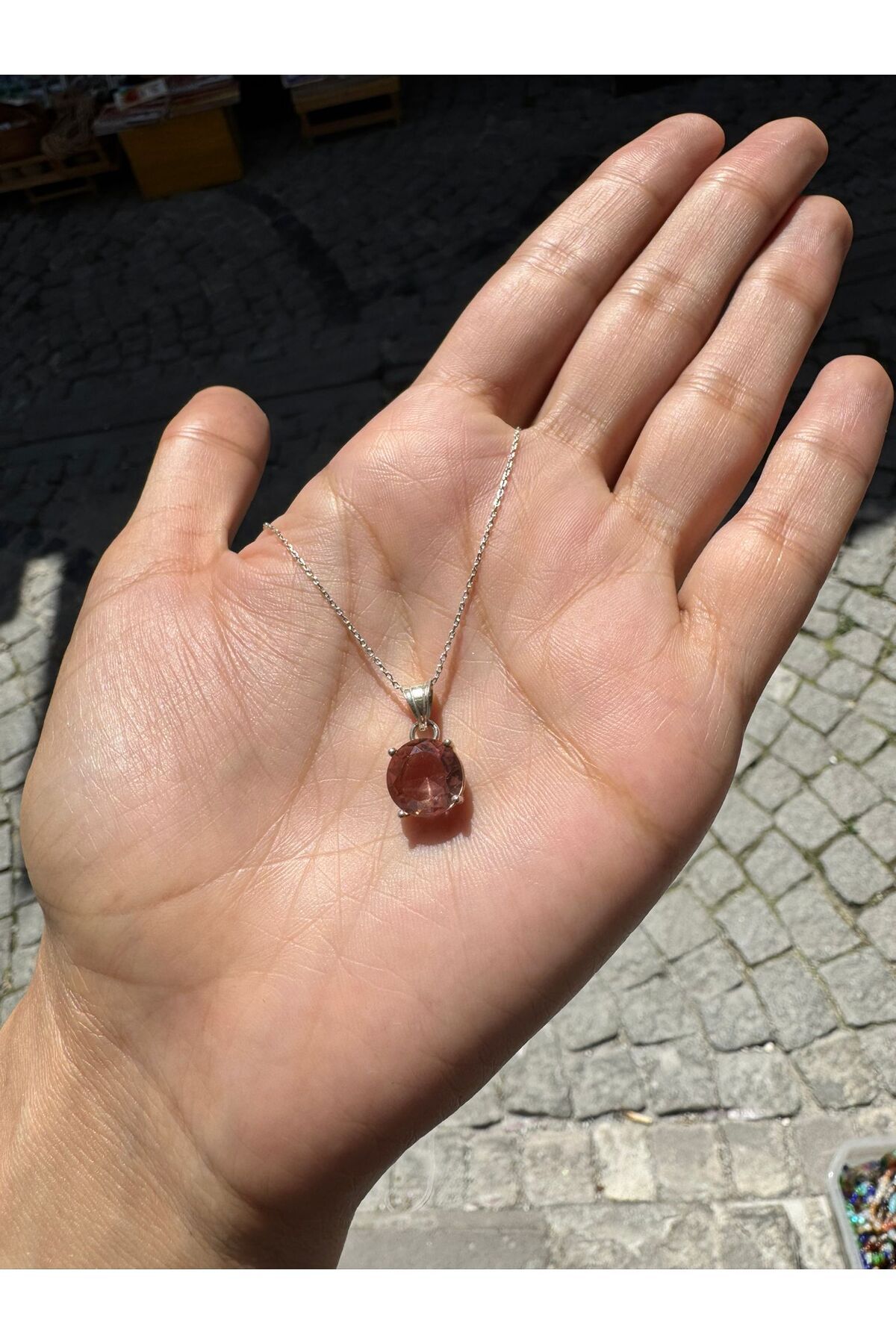 hayaltasari ZULTANİT TAŞLI GÜMÜŞ KOLYE