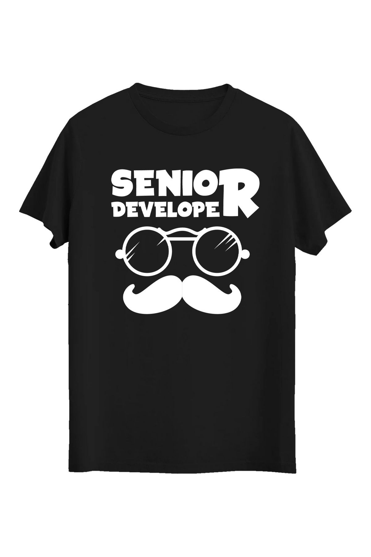 srcmarket Yazılımcılara & Programcılara Özel, Senior Developer Baskılı Unisex Tshirt