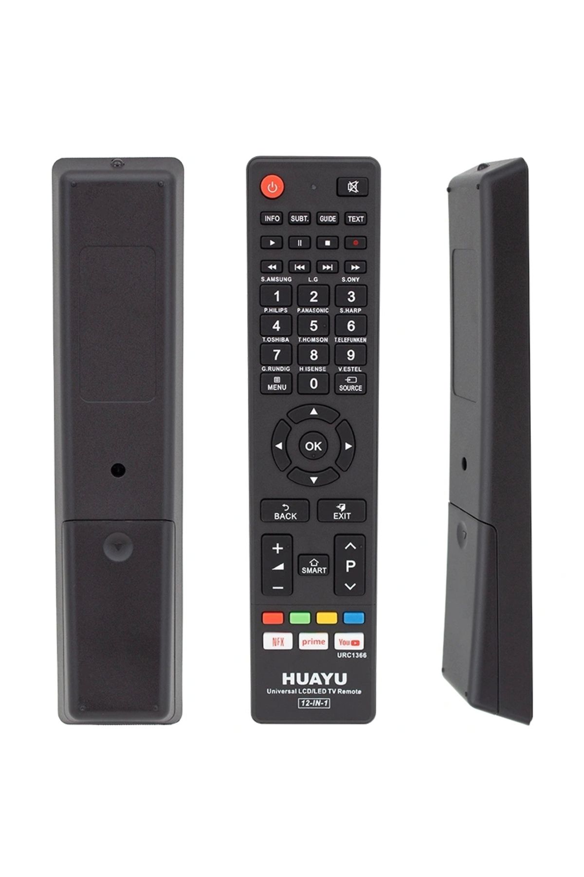 ALFA AKSESUAR 03 Huayu Urc1366 12 In 1 Netflıx Prıme Youtube Tuşlu Unıversal Akıllı Kumanda Blisterli