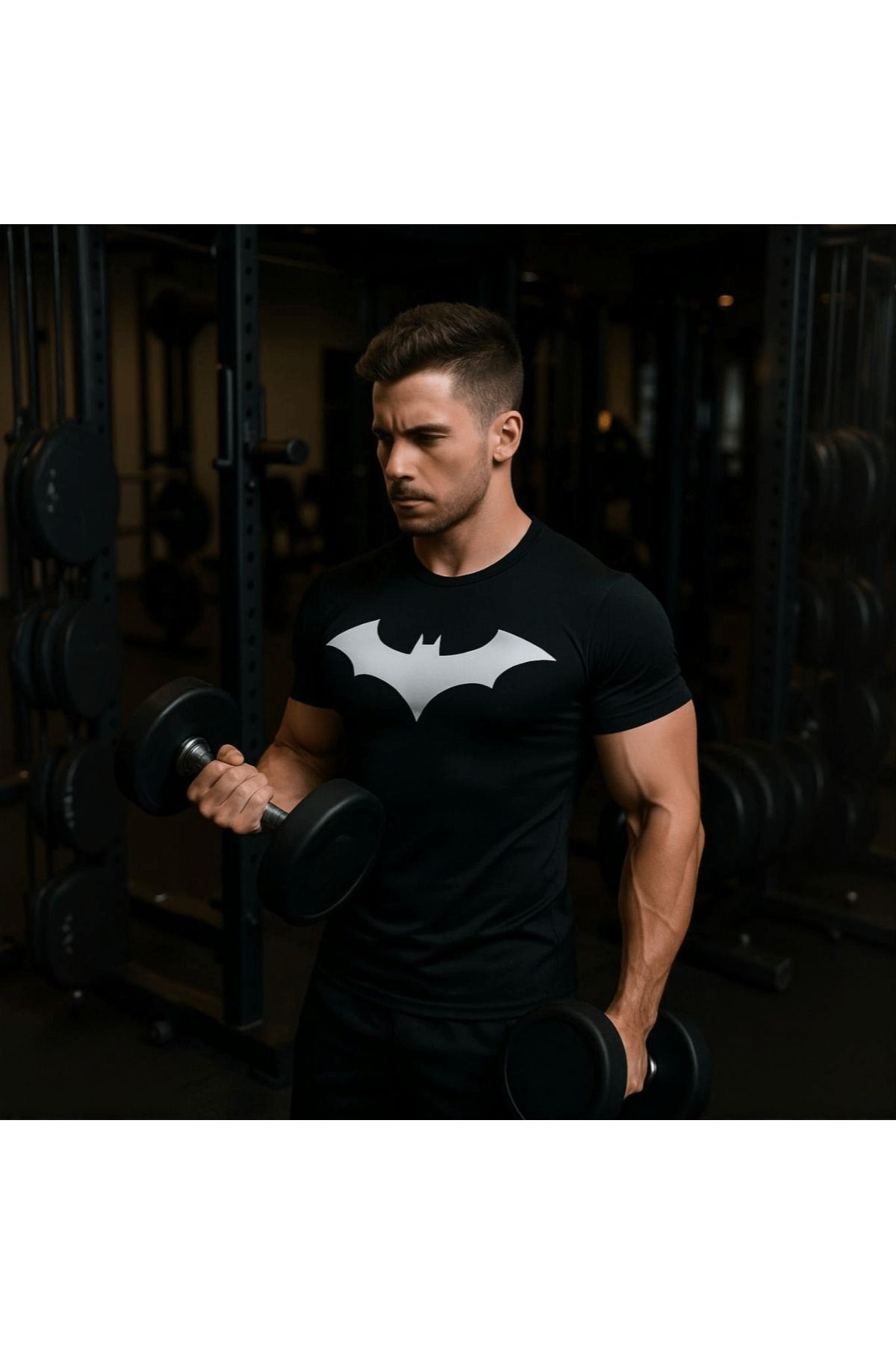 Joynest-Men's Compression T-Shirt, Batman Xl Model, Gym Compressive Muscle Fit/black 3