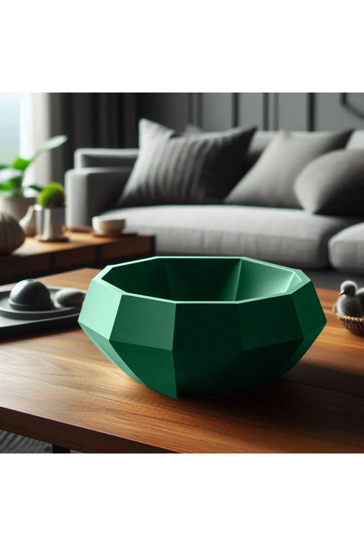 Home Dekoratif 3D - Modern Geometrik Tasarım Kase – 3D Baskı Özel Üretim
