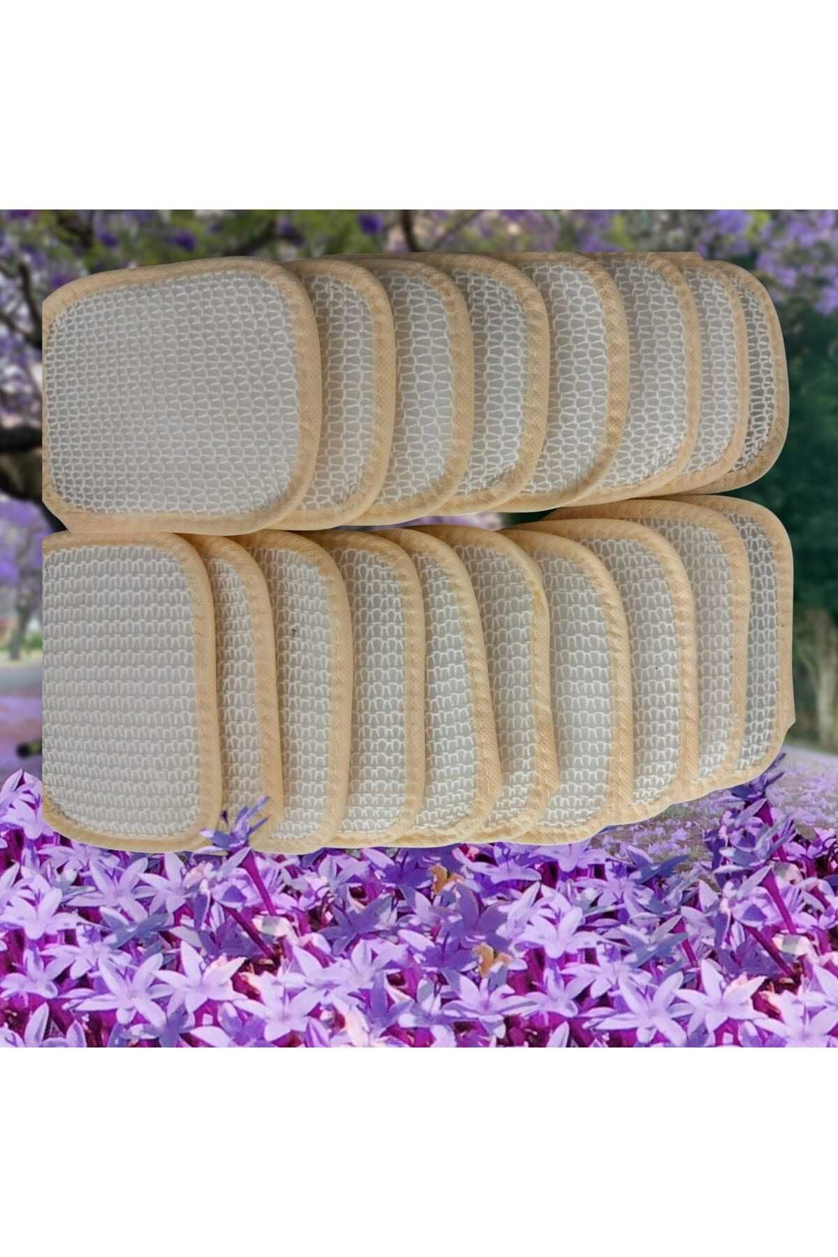 ilkadimbuklet "18’li Pamuk Banyo Lifi Seti 12x16 cm | Otel, Spa, Hamam, Sauna, bez poşette saklayın
