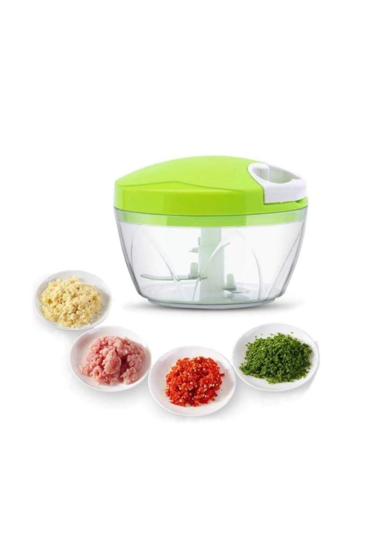 SIKS-® Manual Vegetable And Meat Chopper, Manual, 3 Knives And Cord 2