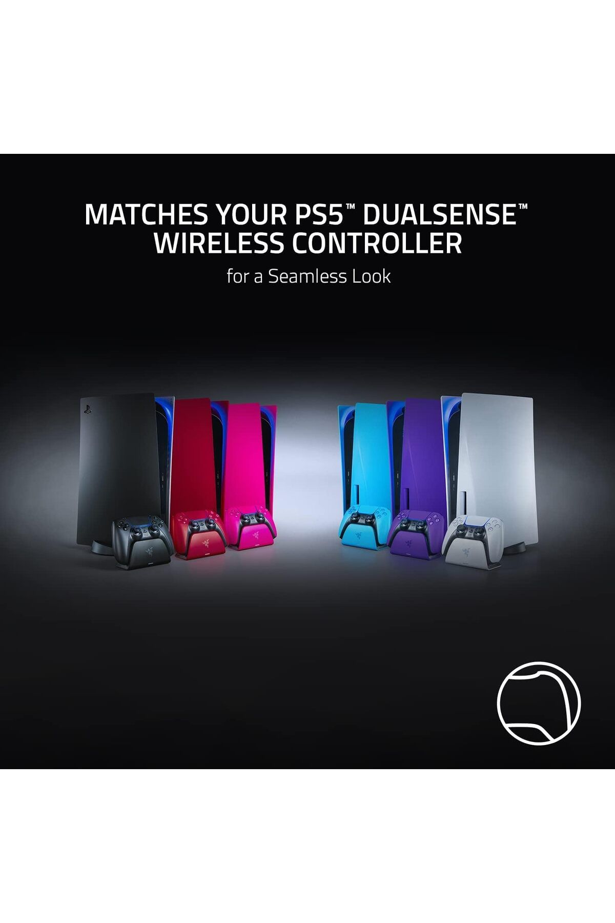 RAZER-Quick Charging Stand for PlayStation 5 by Razer - Curved Design Compatible with DualSense Wireless C 7